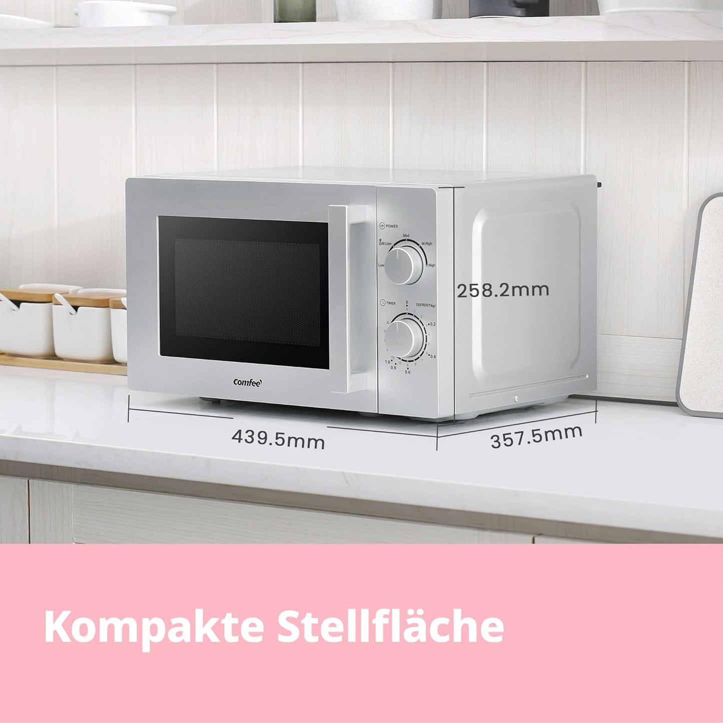 Mikrowelle CMSN 20 si mit 5 Leistungsstufen, Mechanisch Silber 20L