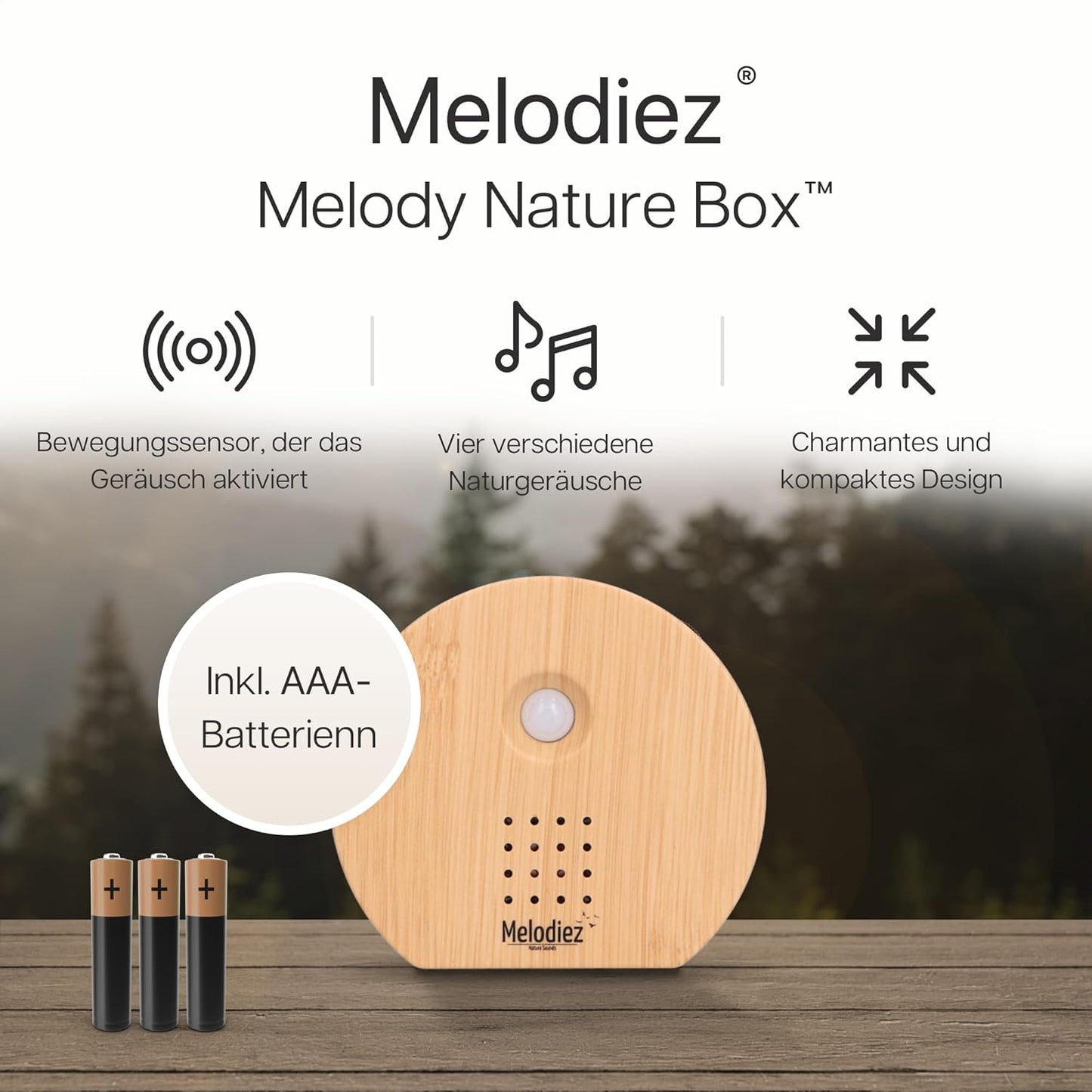 Box mit Naturgeräuschen, Holz