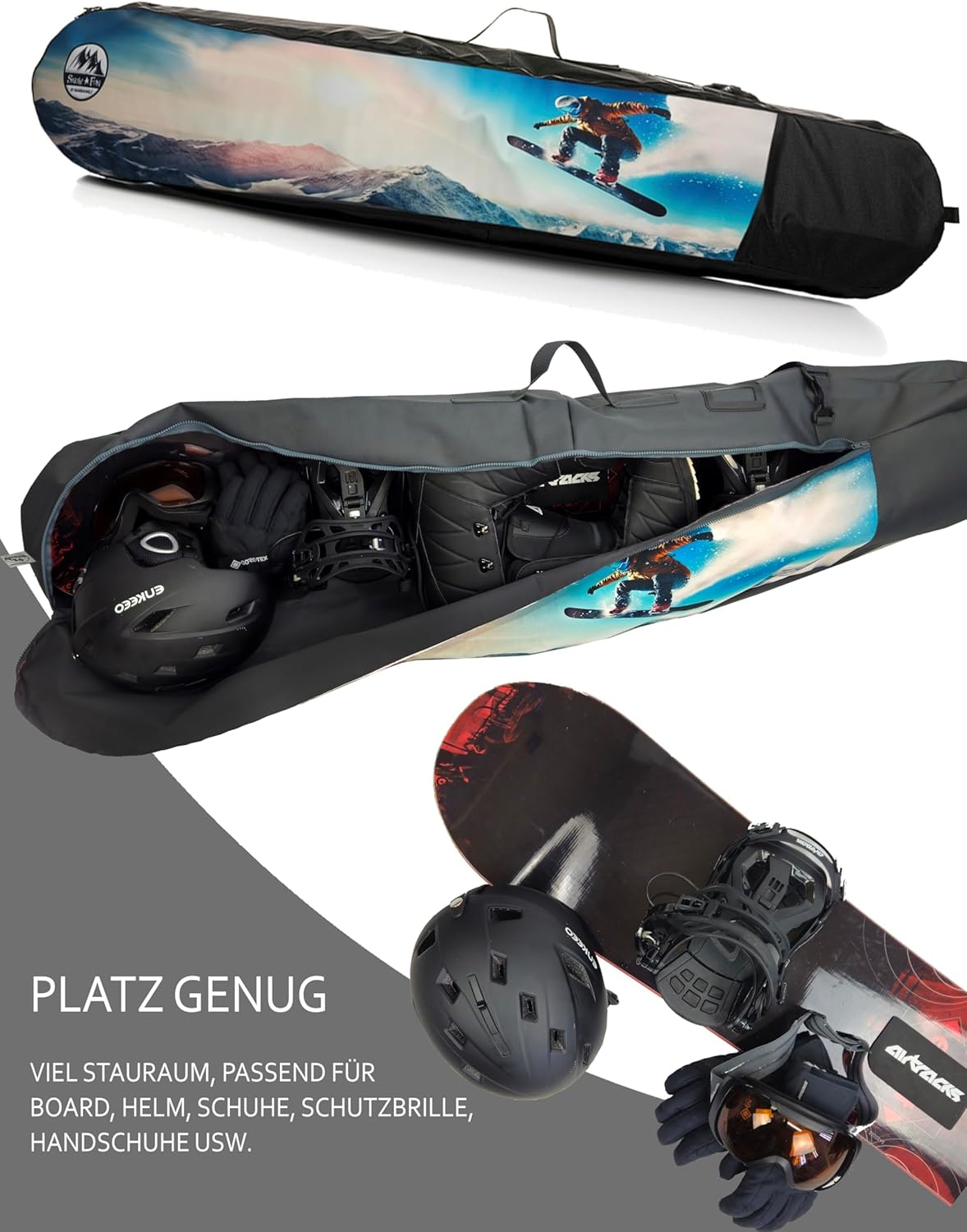 Kinder Snowboardrucksack, Modell 08 150cm