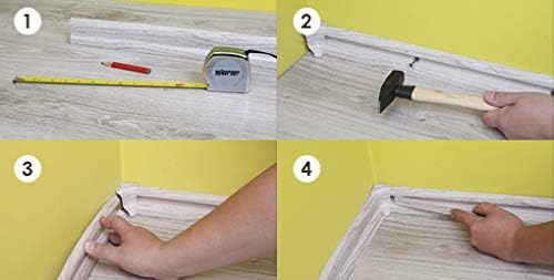 Sockelleisten aus PVC für Laminat, 16m Sockelleisten