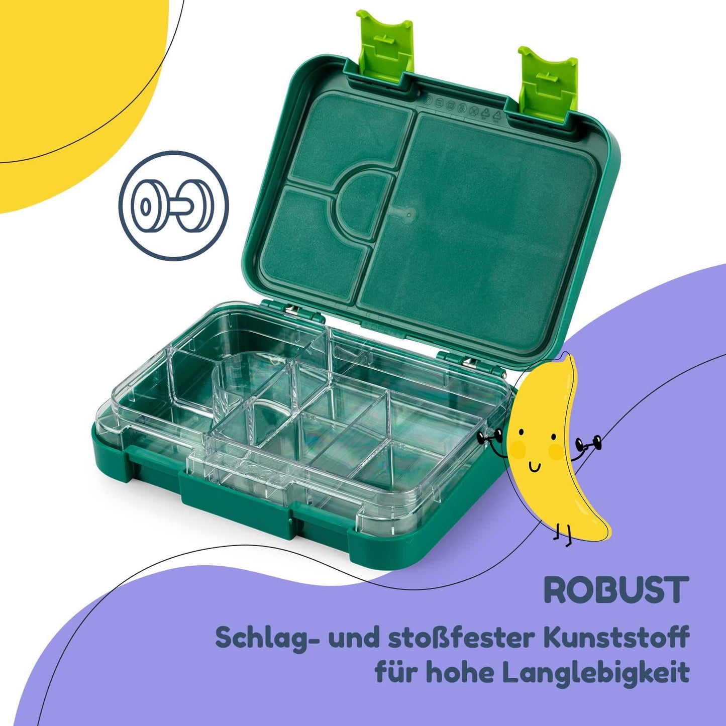 Brotzeitdose, Grün Dschungel, Junior Brotdose