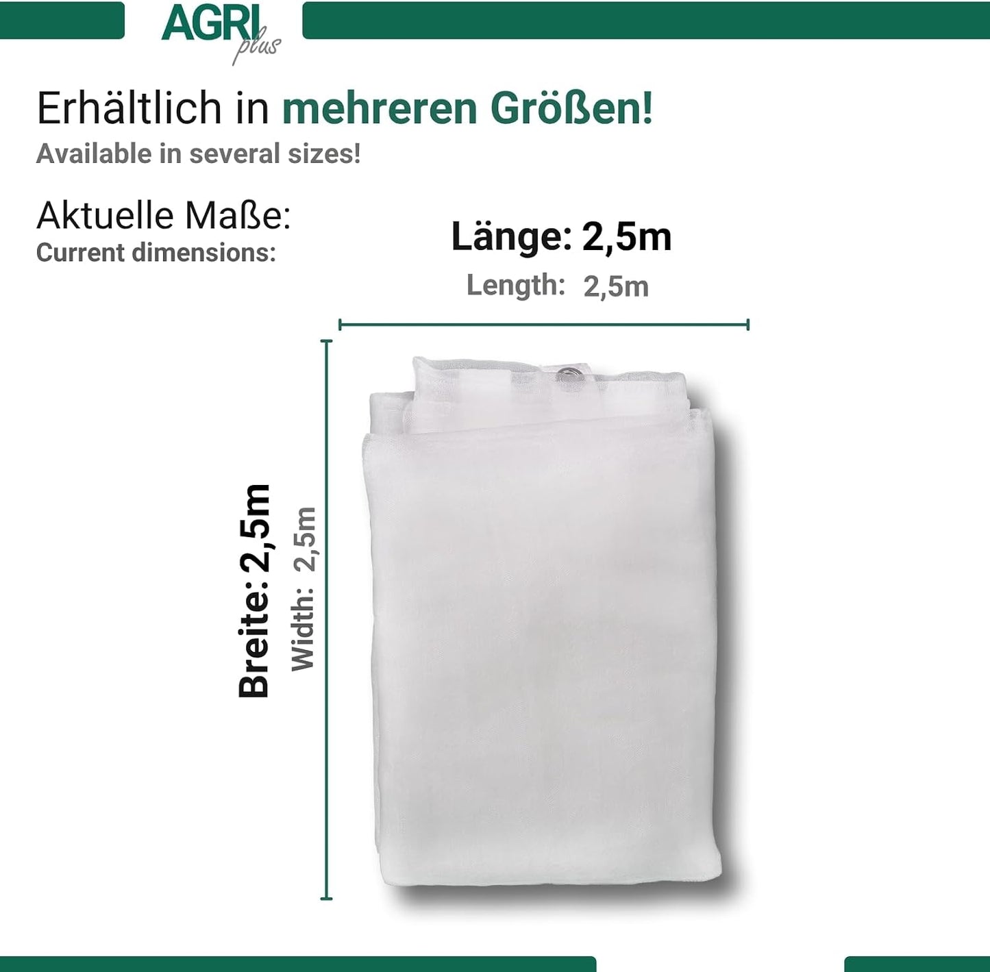Pool-Schutznetz mit Ösen 2,5 x 2,5 m