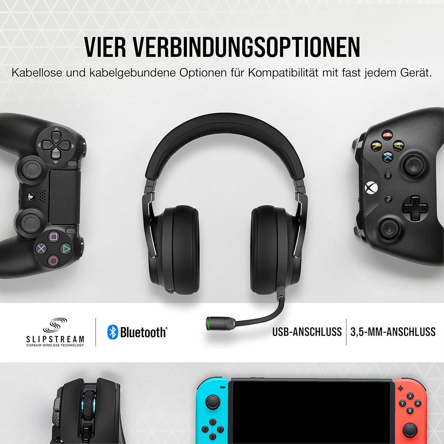 Virtuoso XT RGB Wireless Gaming-Headset, Schwarz Single