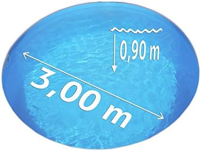 Pool Innenhülle Ersatzfolie, Ø 3,00 x 0,90 m Blau