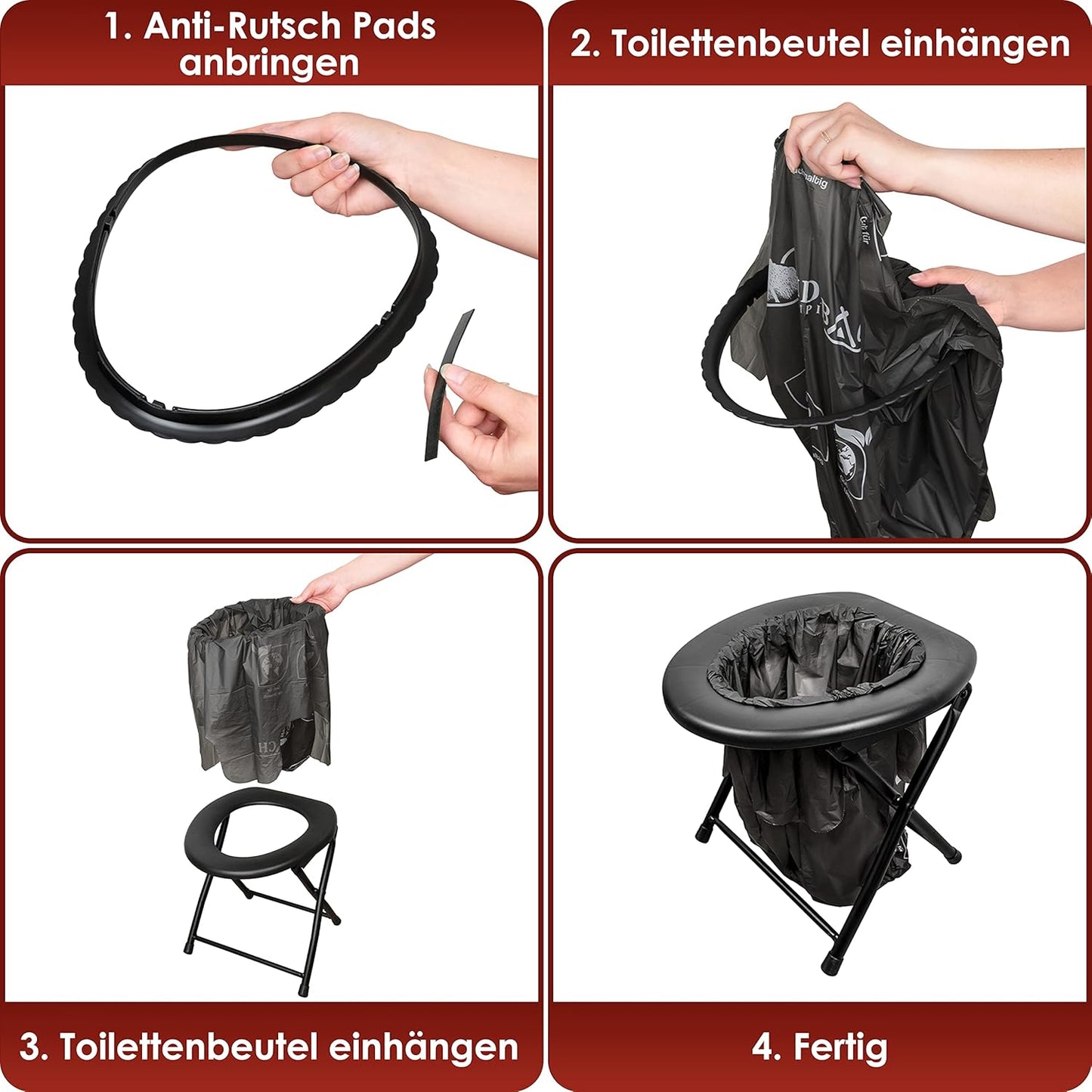 Faltbare Campingtoilette, 1 Piece
