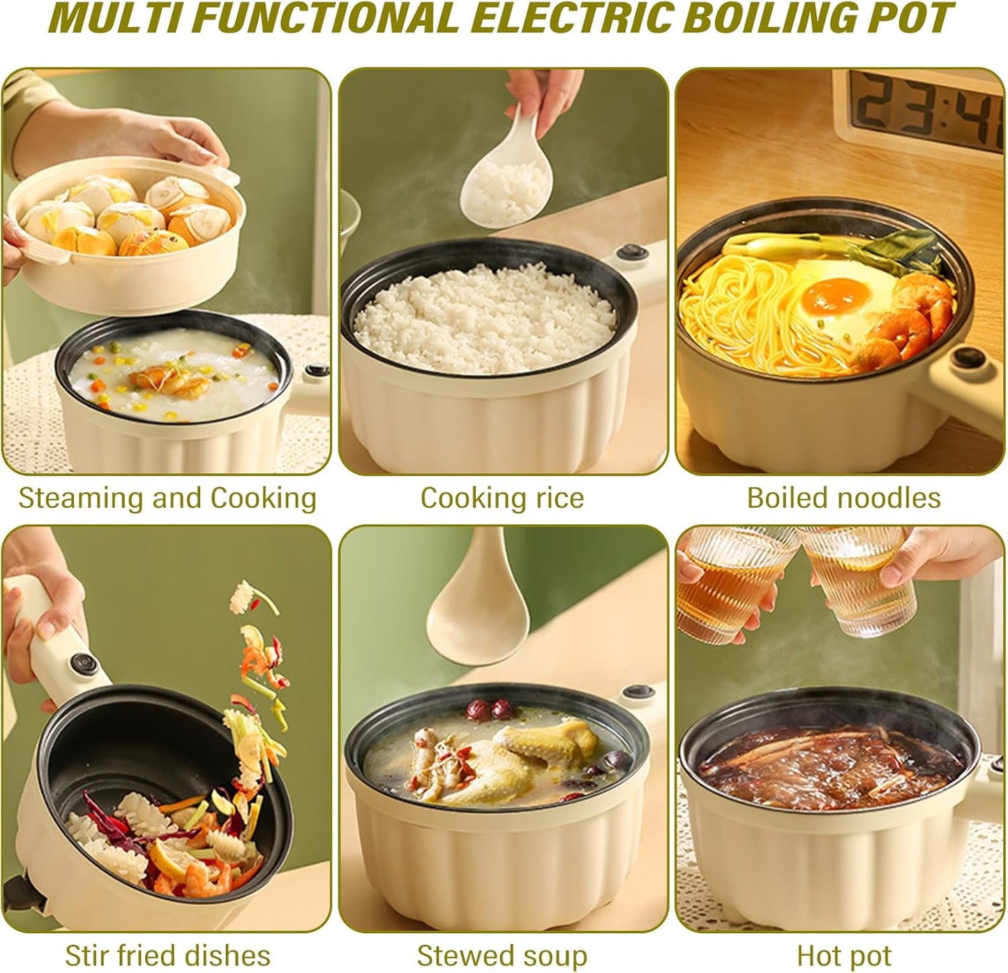 Elektrischer Hot Pot Multikocher mit Dampfgarer