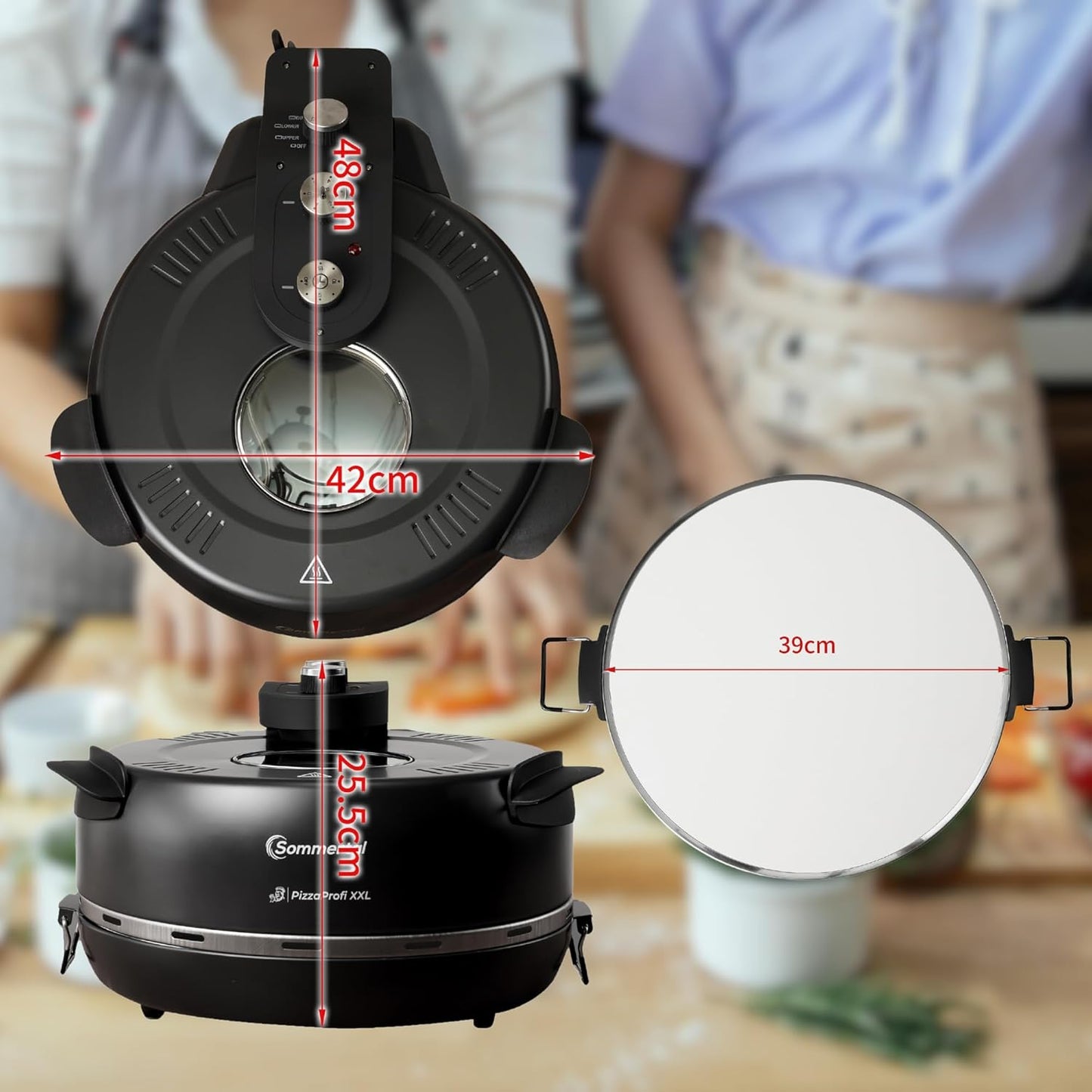 PizzaProfi Pizzaofen Set, PizzaProfi XXL 39cm