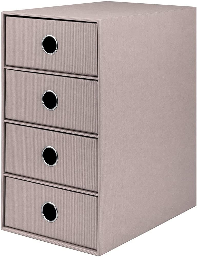 Schubladenbox mit 4 Schubladen, Taupe