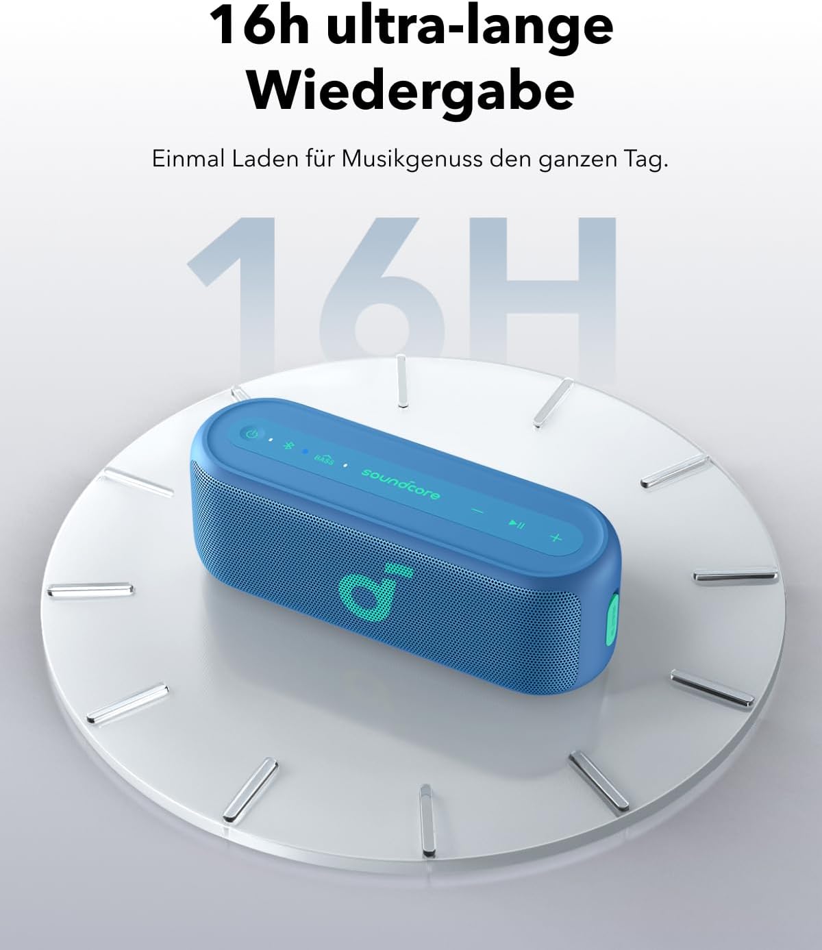 Tragbarer Bluetooth-Lautsprecher, blue