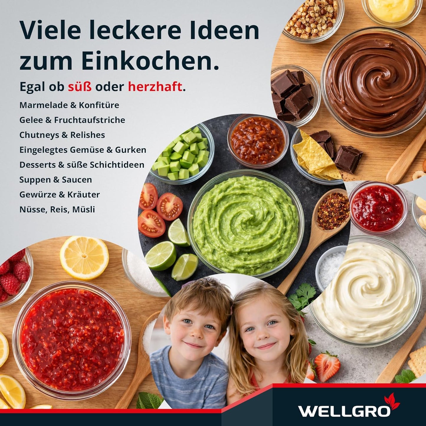 Einmachgläser mit Schraubdeckel (50 Stück, 550 ml), Blau Kariert 550 ml 50