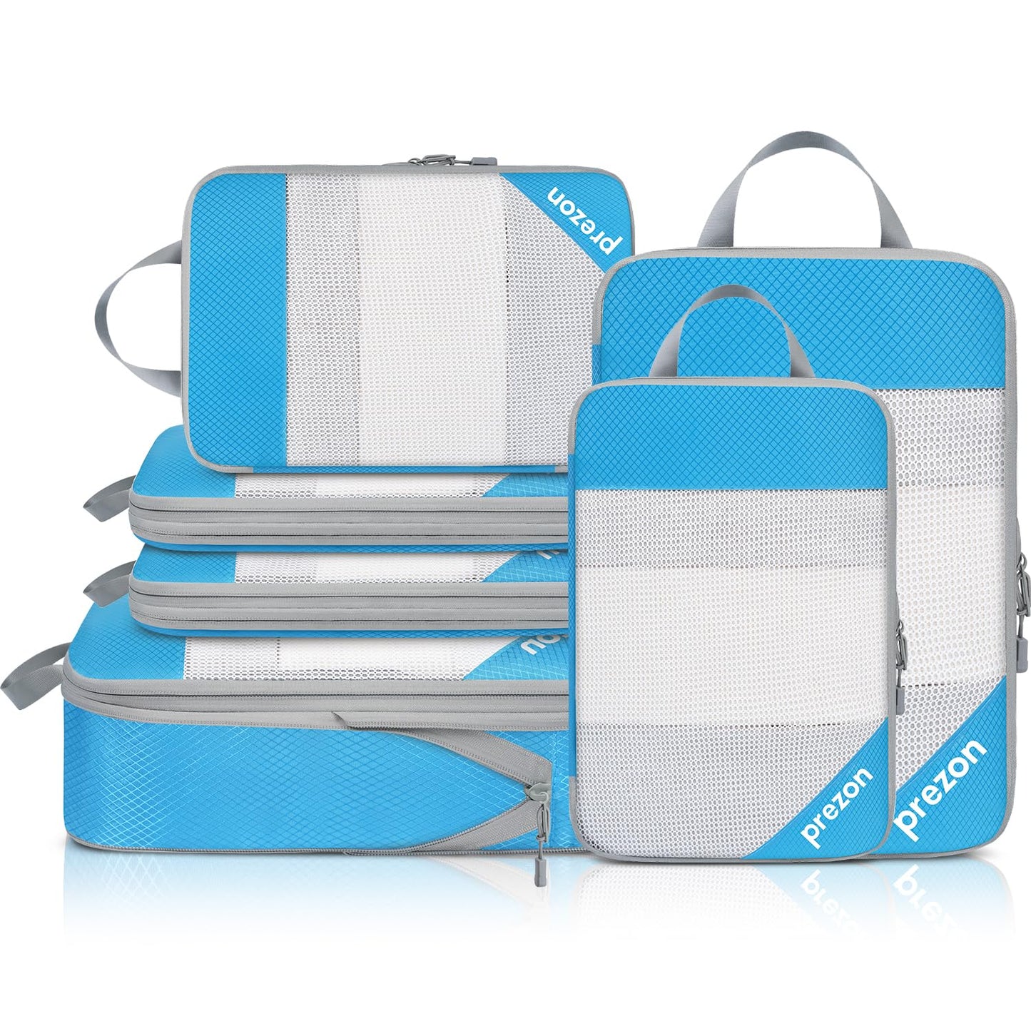 6-teiliges Kompressions-Packwürfel-Set, Blau
