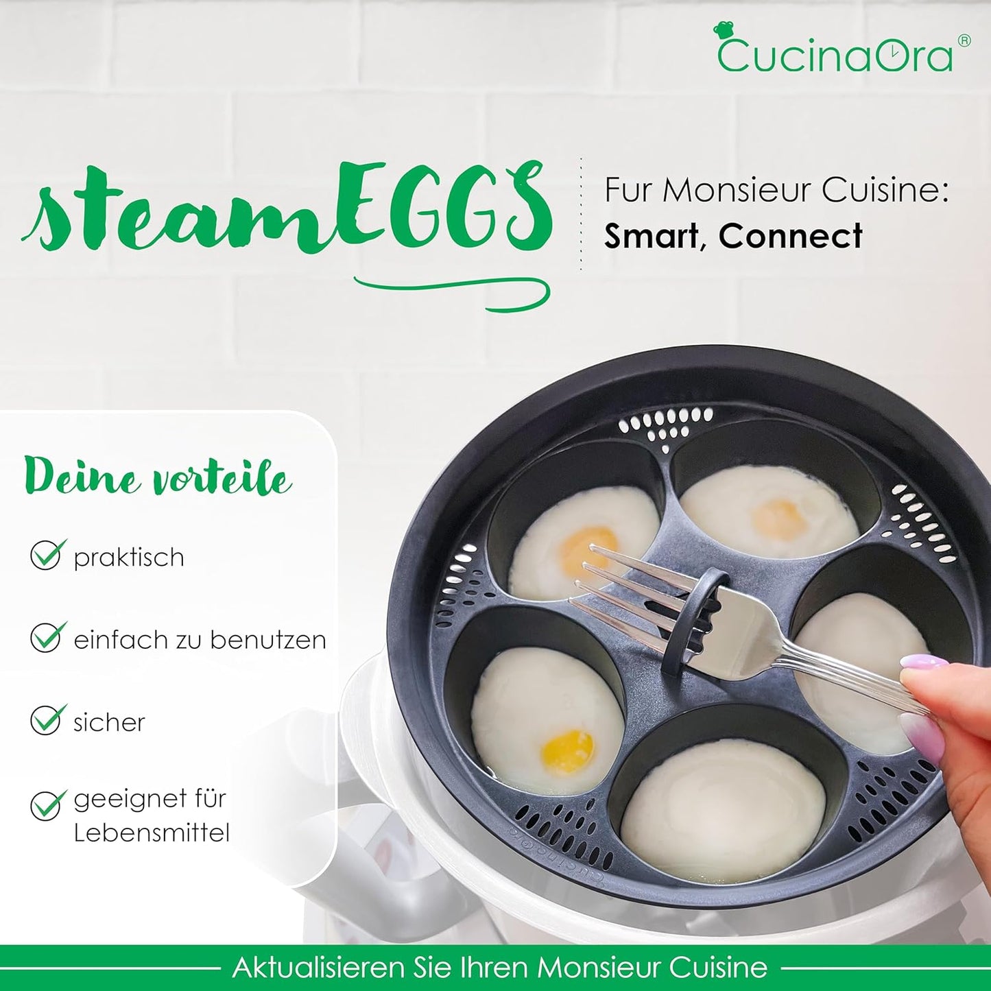 Eierkocher-Einsatz für Monsieur Cuisine Smart und Connect, MC Smart/Connect