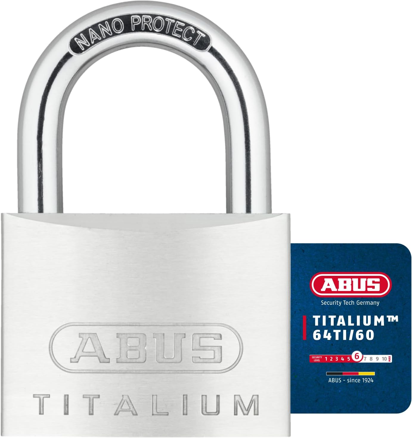 Vorhängeschloss Titalium 64TI/60, verschiedenschliessend / 1 Stück / 60mm