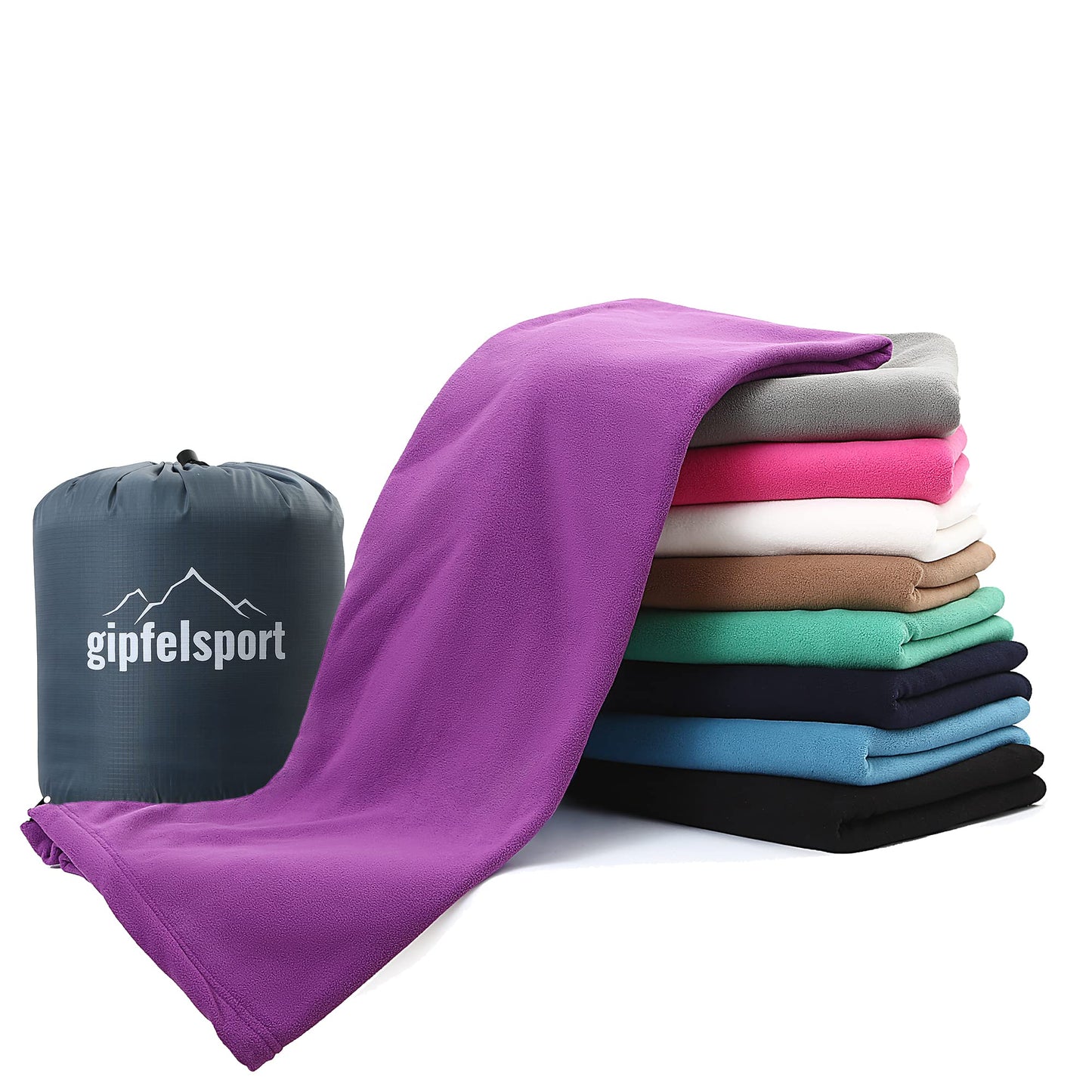 Mikrofaser Fleece mit Schlafsackfunktion, Violett
