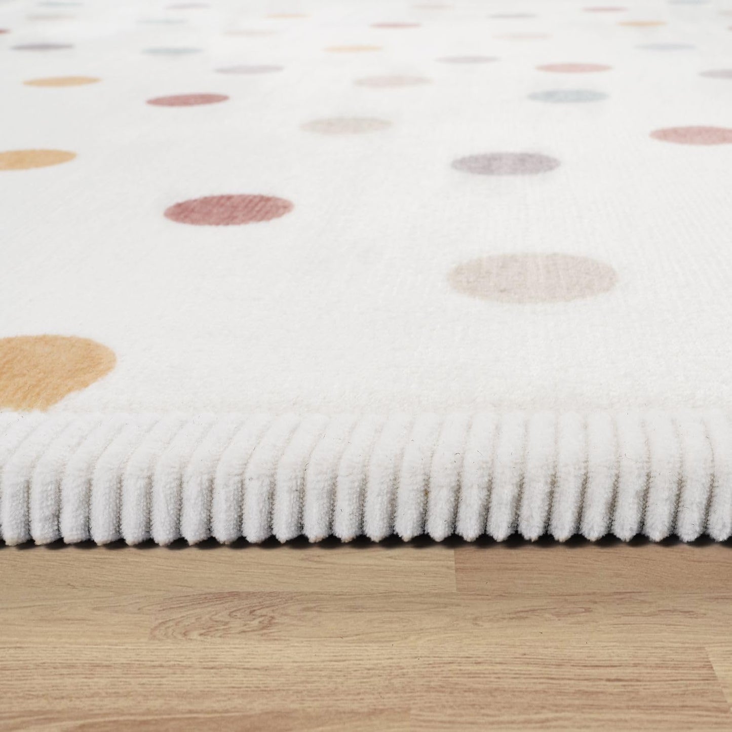 Waschbarer Krabbelmatte, 80x150 cm Rechteckig Blau Gelb Creme