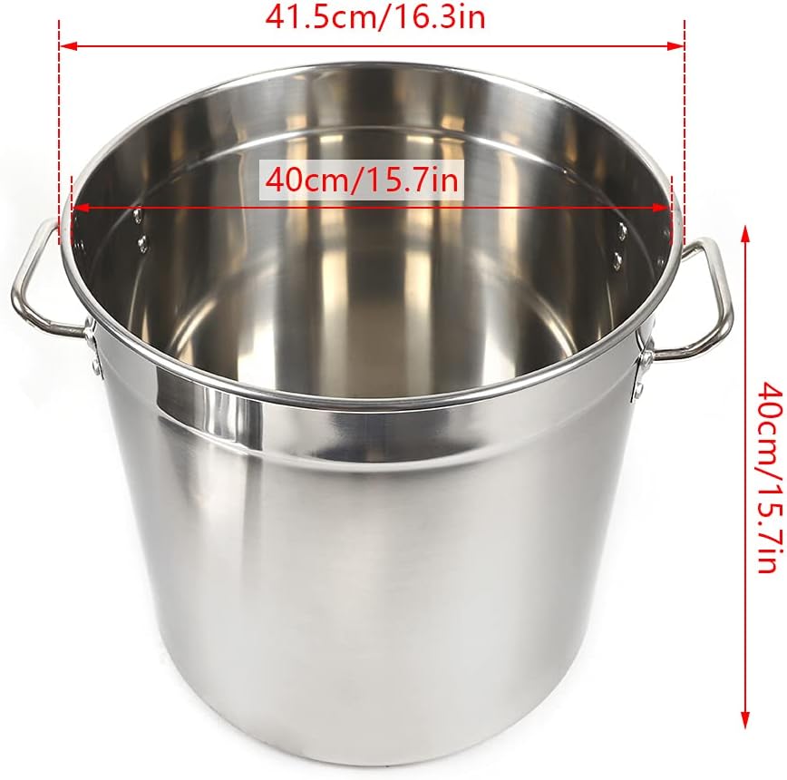 Edelstahl Suppentopf mit Deckel (50 Liter), 50L
