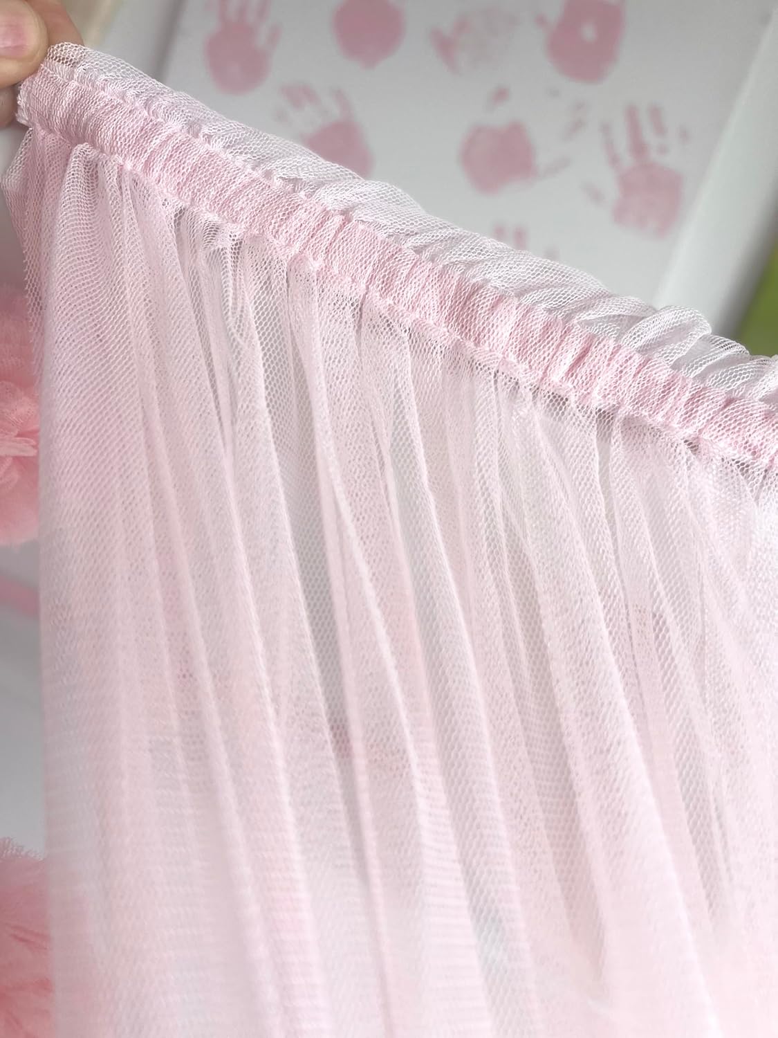 Betthimmel-Set für Kinderbett, Rosa 320cm, mit Pompomgirlande