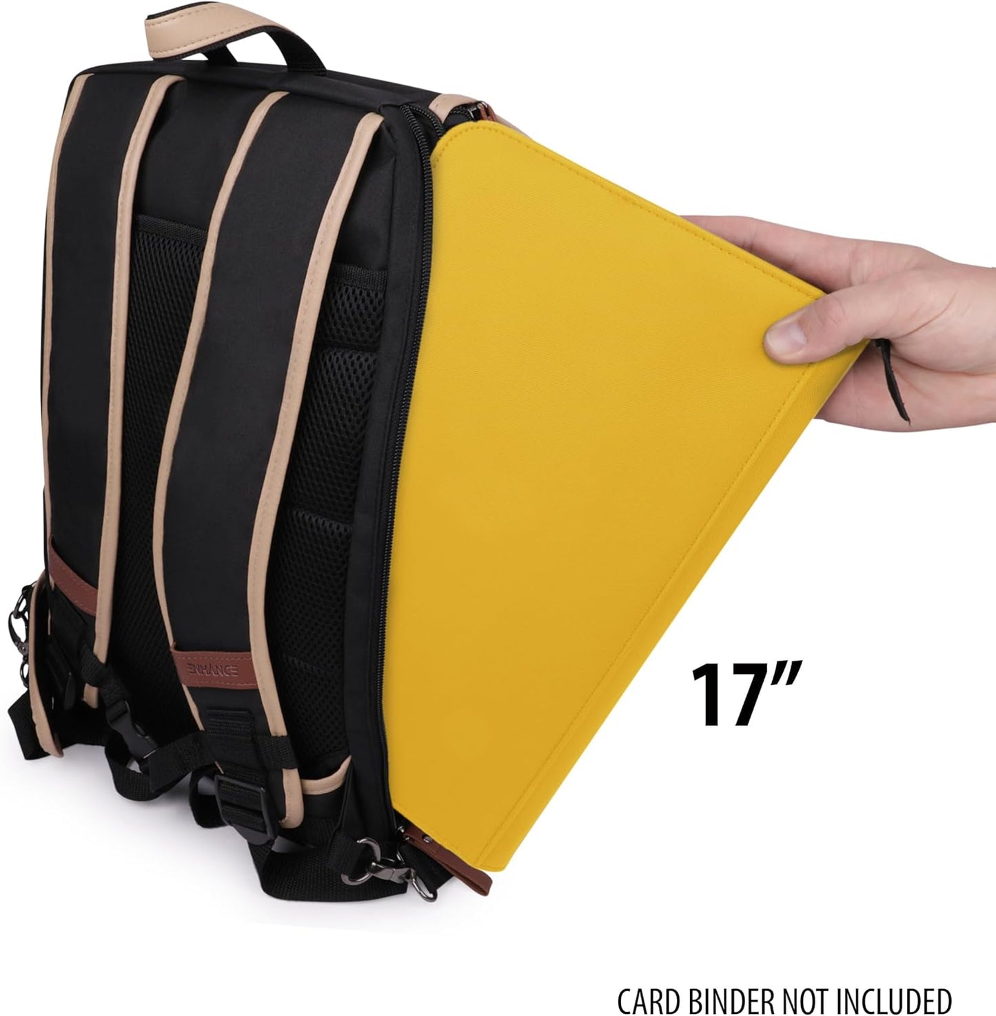 Sammelkarten-Aufbewahrungsbox-Rucksack, Einheitsgrösse Schwarz