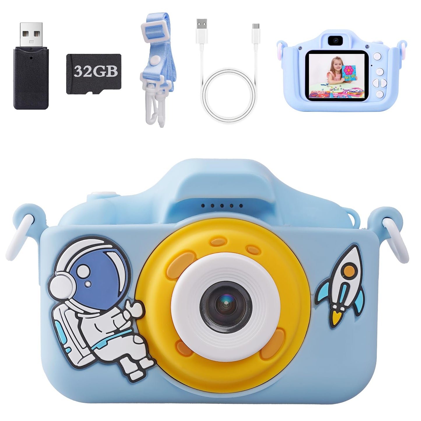 Digitale Kinderkamera Astronauten mit Lernspielen, Astronauten
