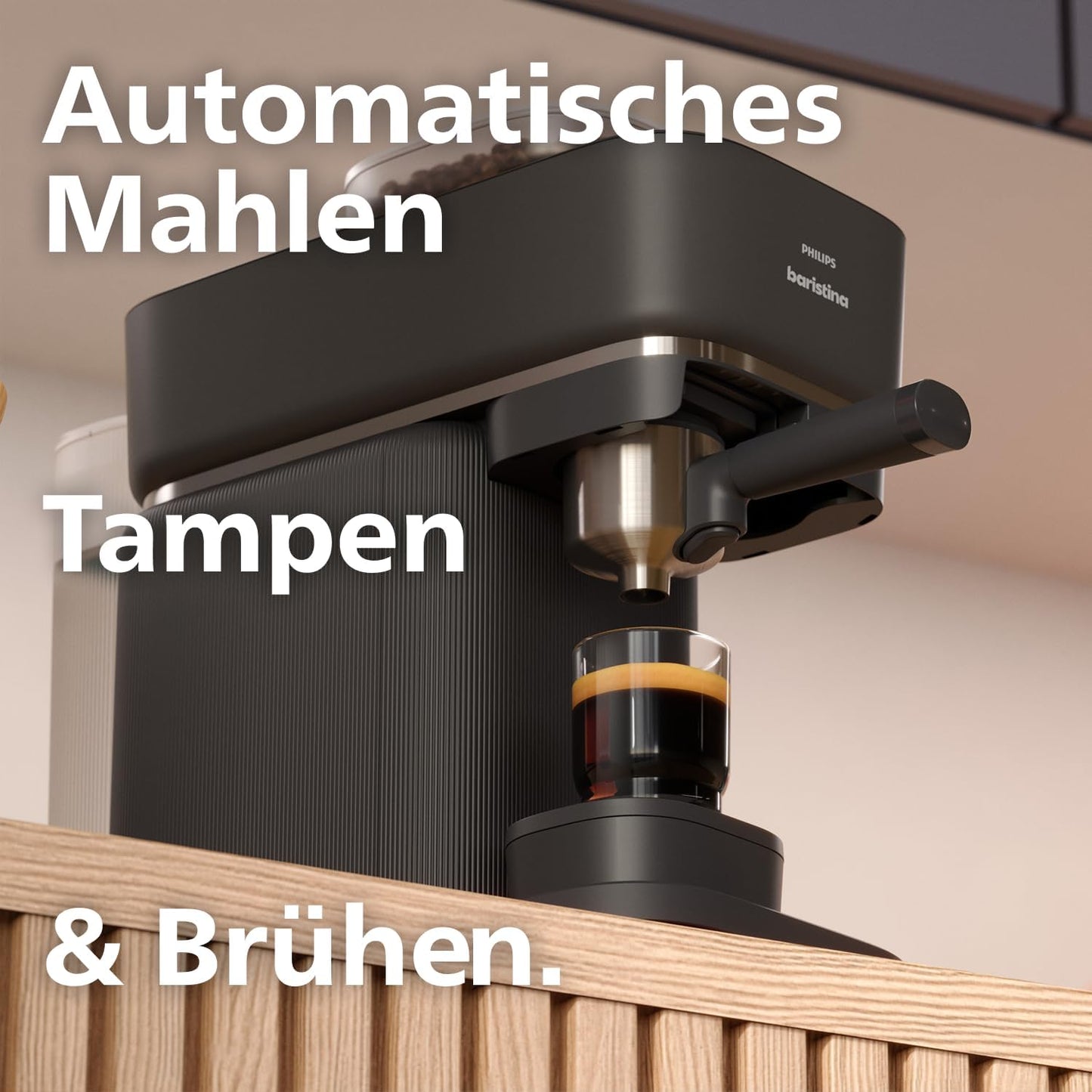 Baristina Espressomaschine mit Bean-Swap & Dual-Bohnenbehälter, BAR320/60