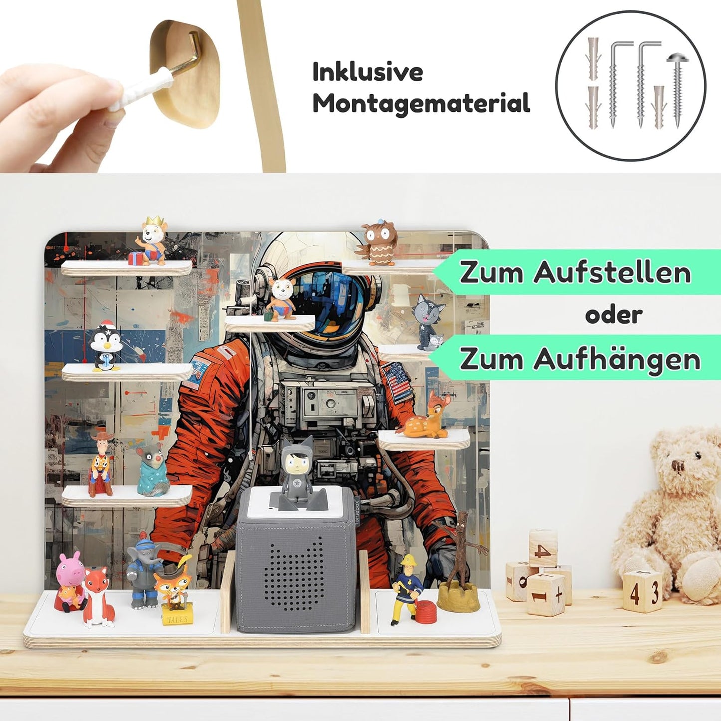 Regal für Toniebox & Tonies Astronaut, Groß Astronaut