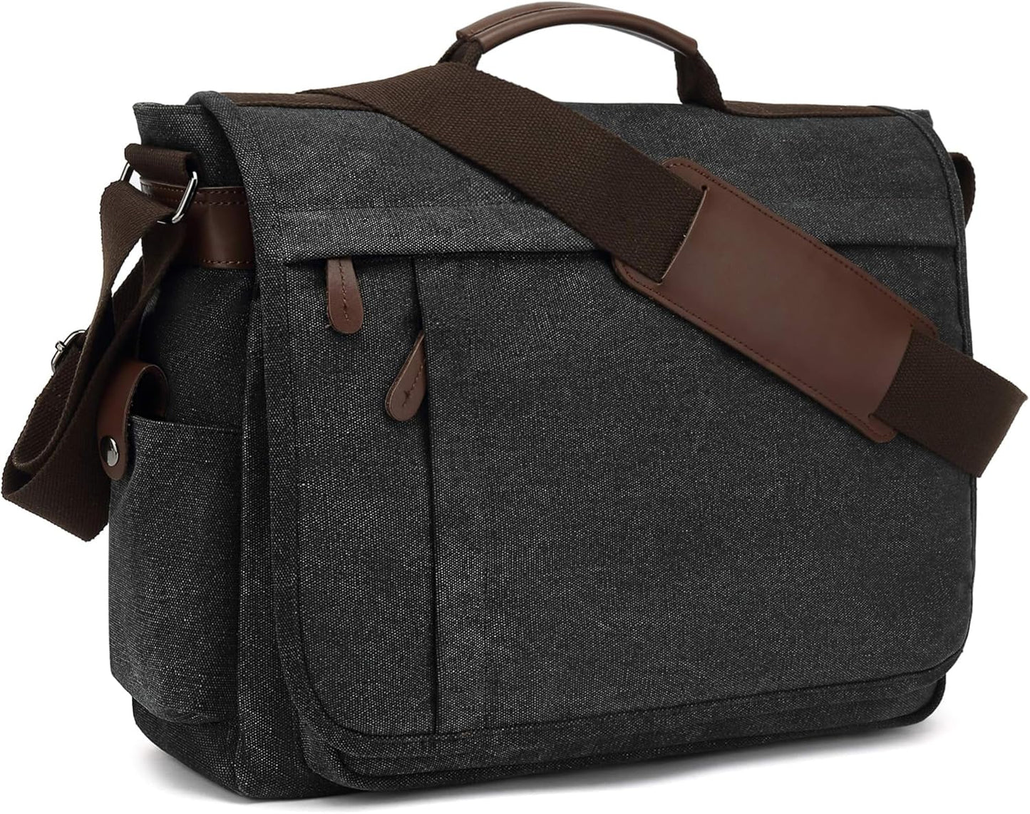 Umhängetasche für 15,6 Zoll Laptop, Schwarz