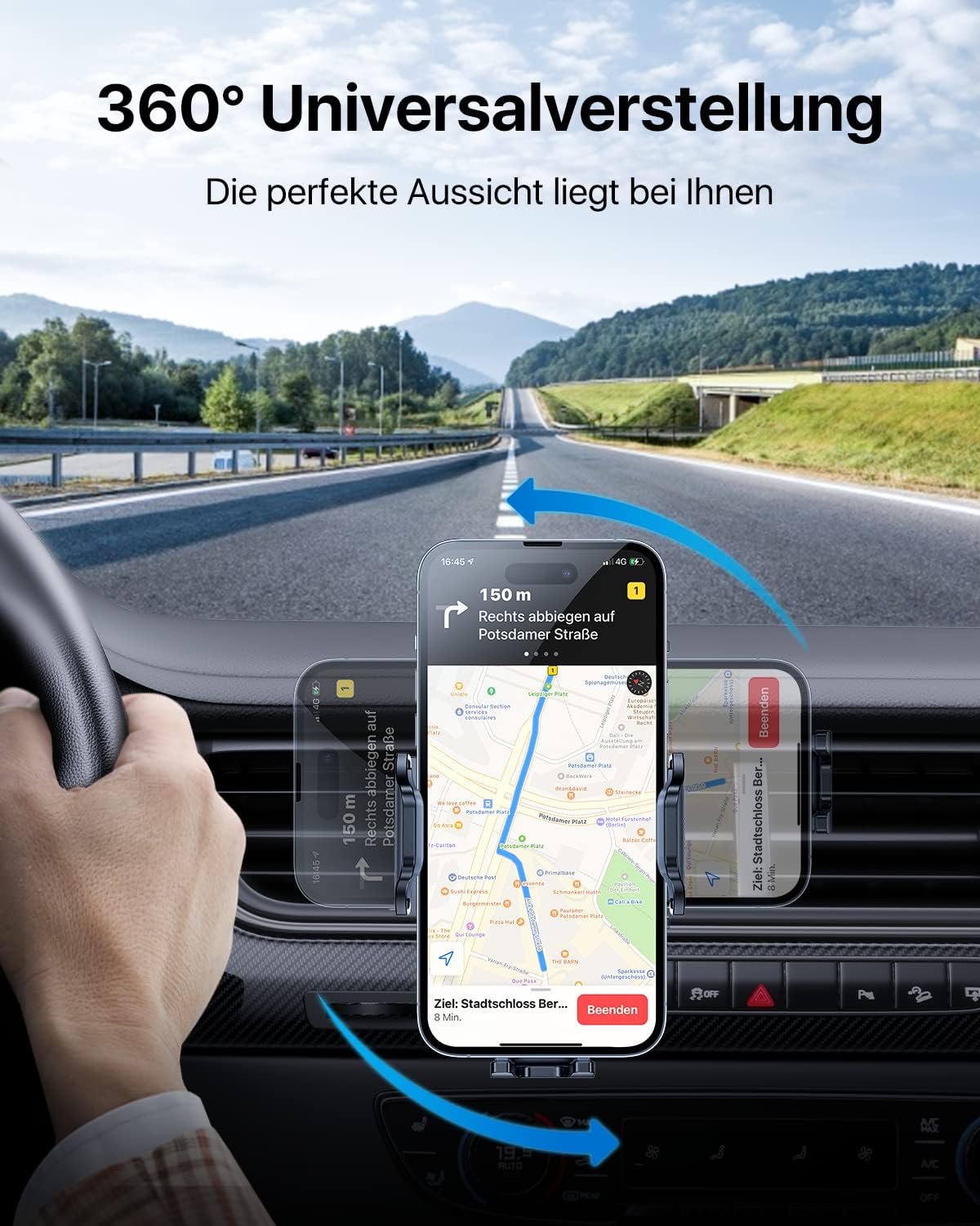 Handyhalterung, Standard Schwarz