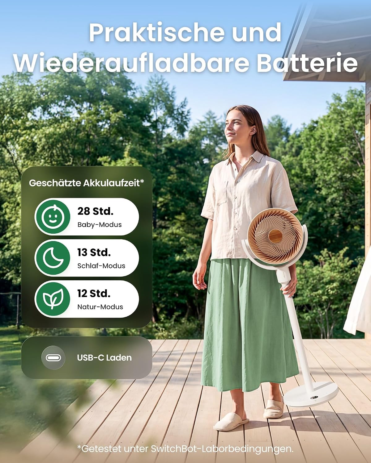 Standventilator mit RGB-Beleuchtung, Fernbedienung