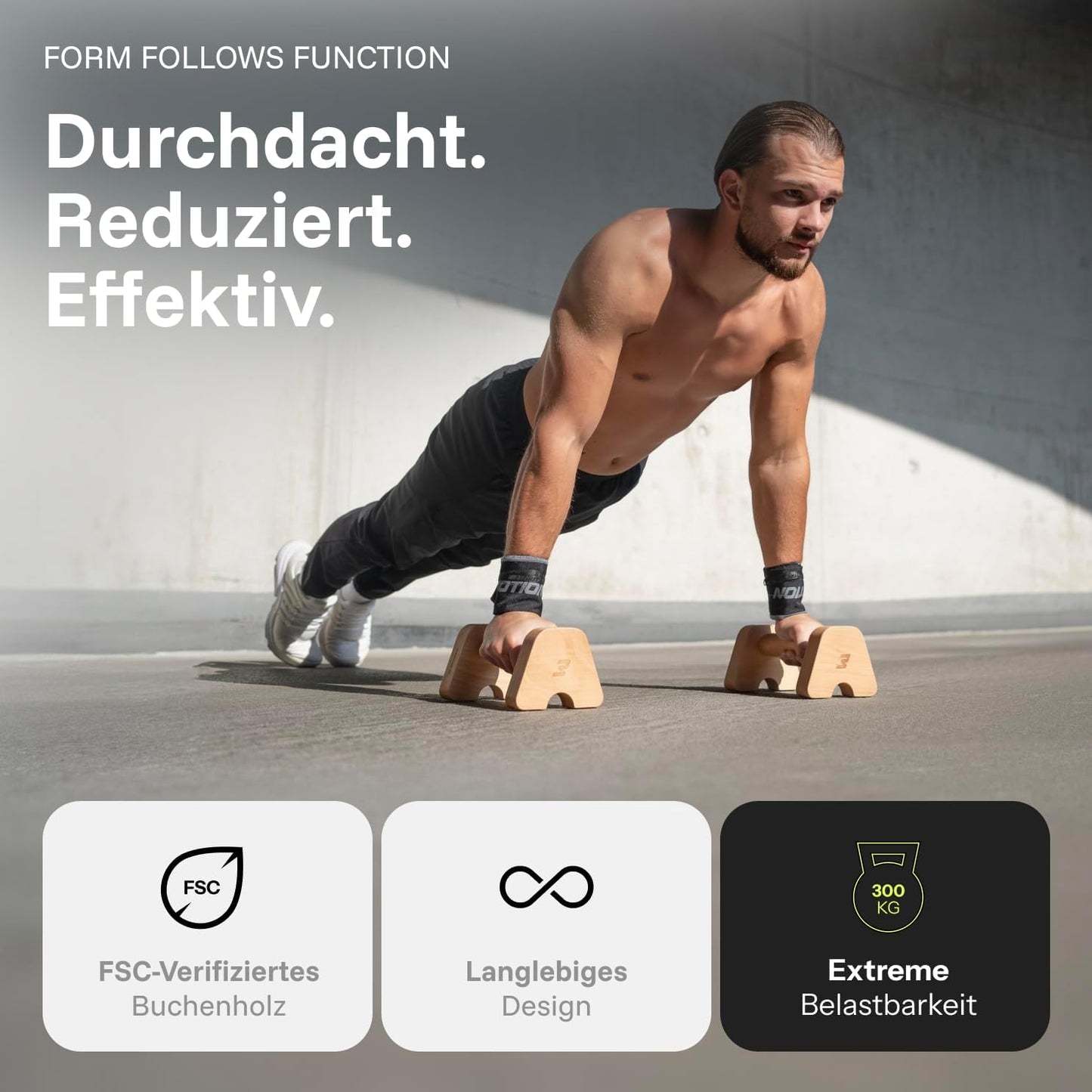 Liegestützgriffe für Calisthenics