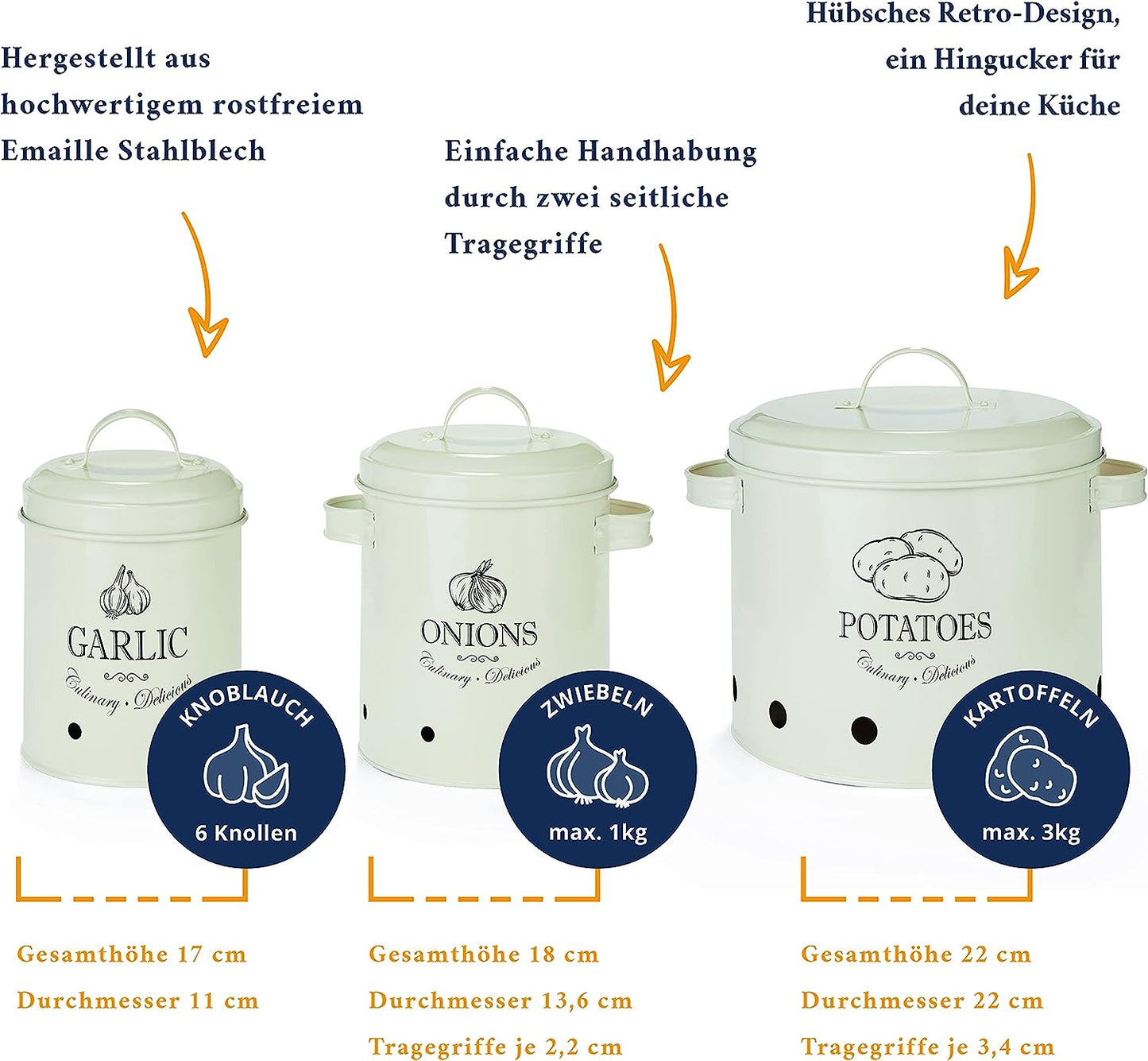 Aufbewahrungsboxen, Cremeweiss