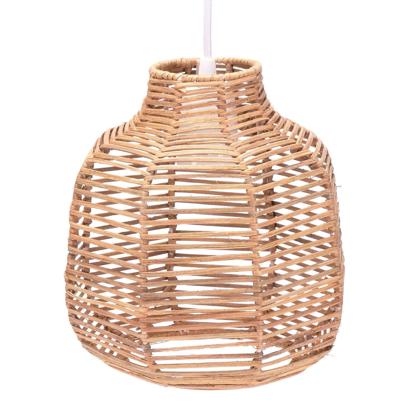 Boho Lampenschirm für E27 Pendelleuchte, H = 22cm * D = 22cm Natur