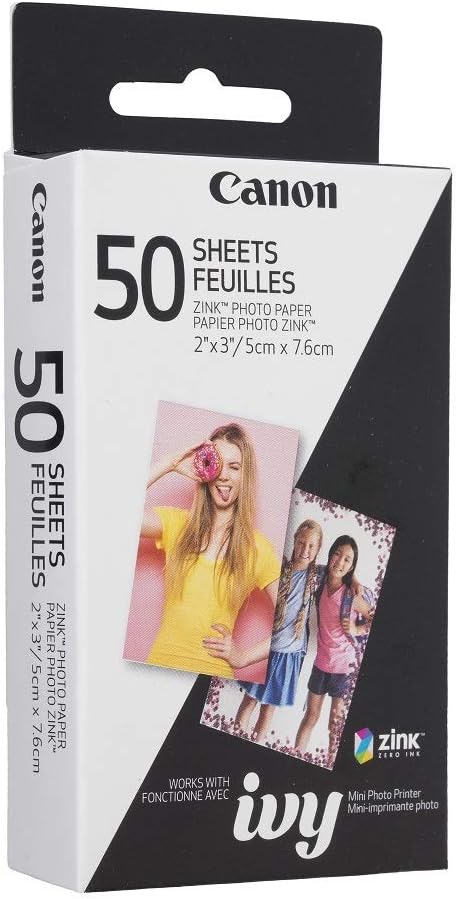 50er-Pack Zink-Fotopapier, 50 Blätter