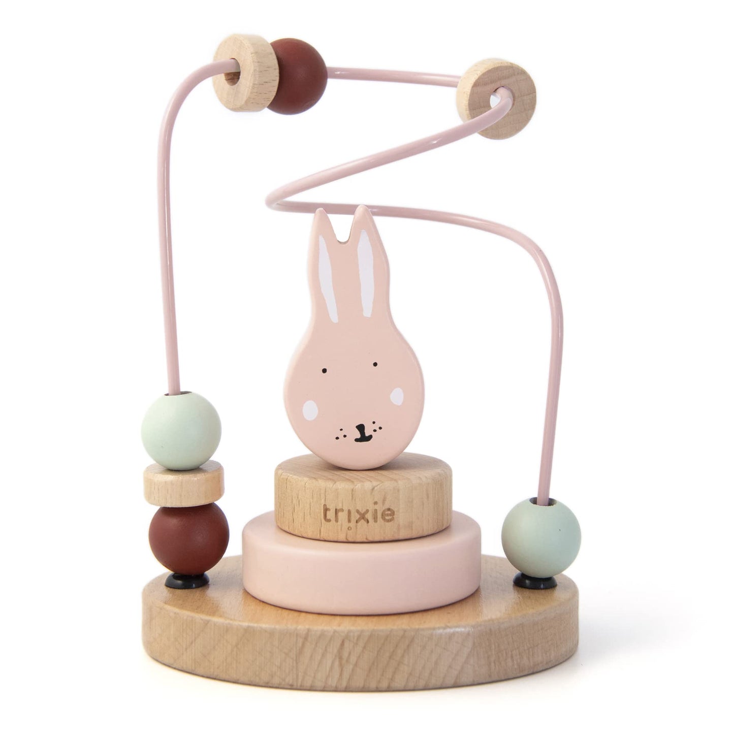 Motorikspirale aus Holz - Mrs. Kaninchen, Mrs Rabbit / Hase