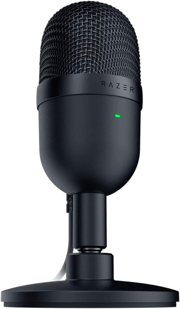 USB Kondensatormikrofon für Streaming und Gaming, Schwarz Seiren Mini
