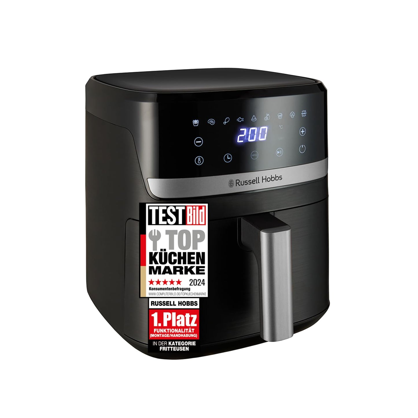 Heissluftfritteuse, 5,5l - XL Schwarz