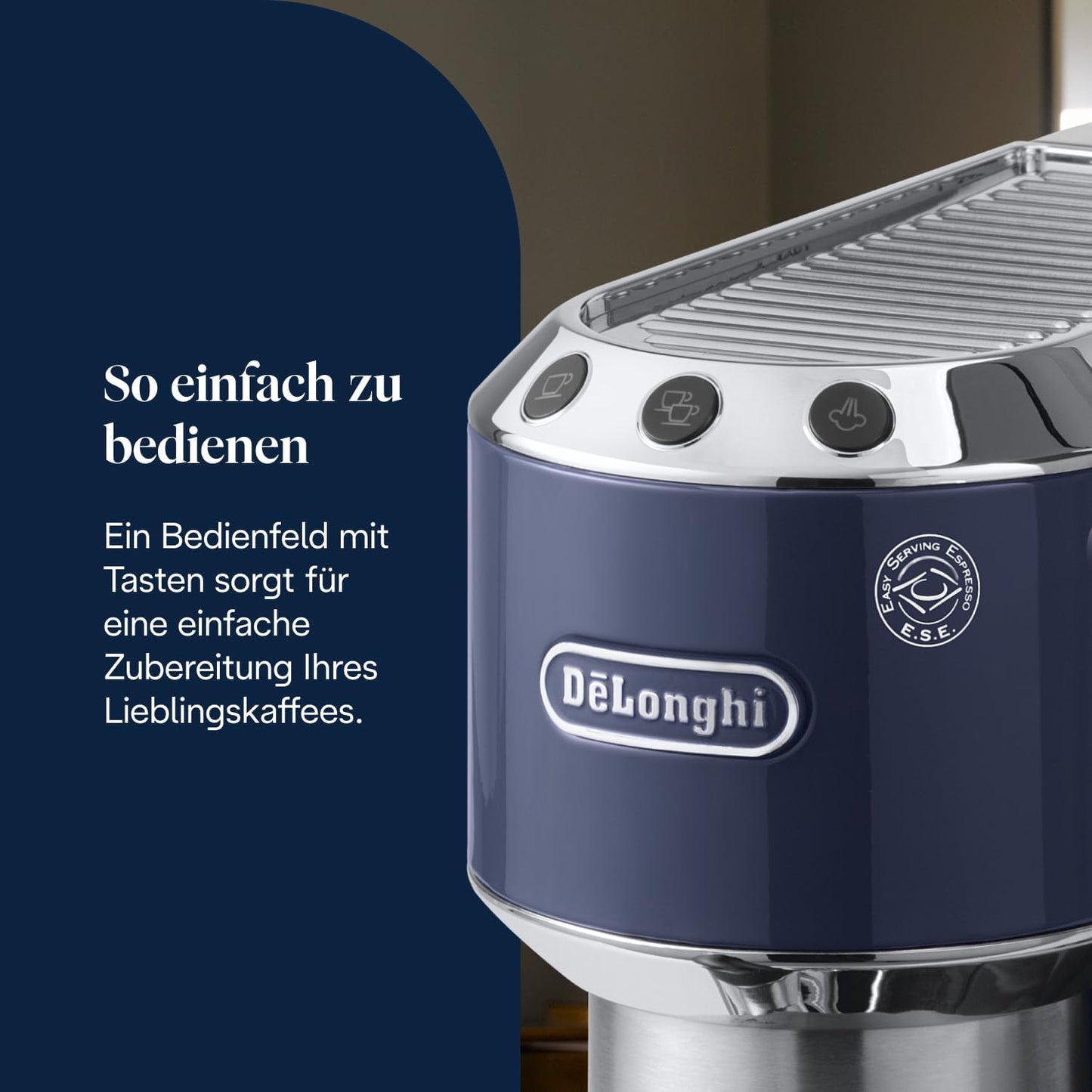 Dedica Style Espressomaschine mit Siebträger, Elektrisches Blau