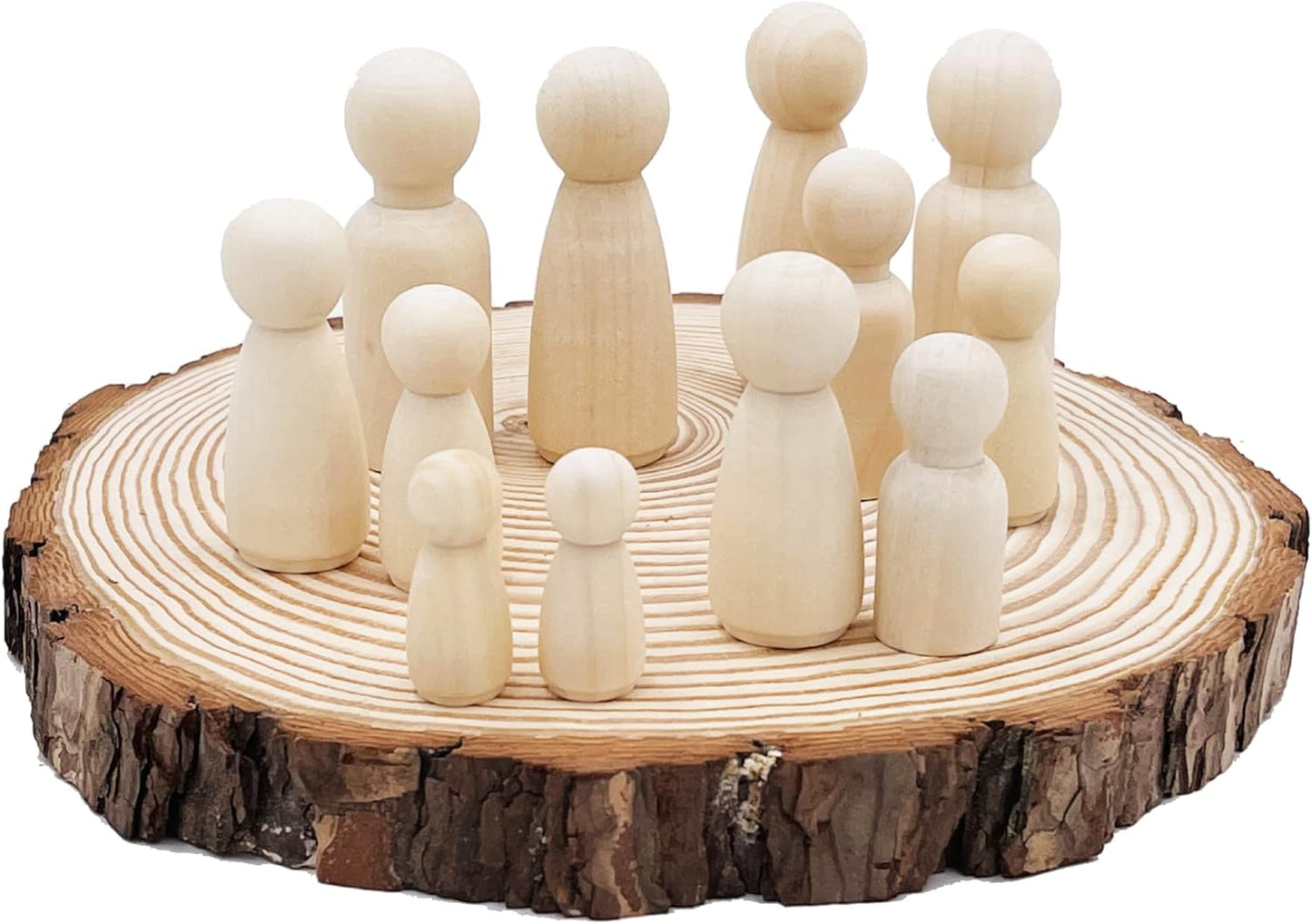 5-teiliges Kiefernholzscheiben-Set, 18 bis 20 cm, 5Pcs 7-8 inch