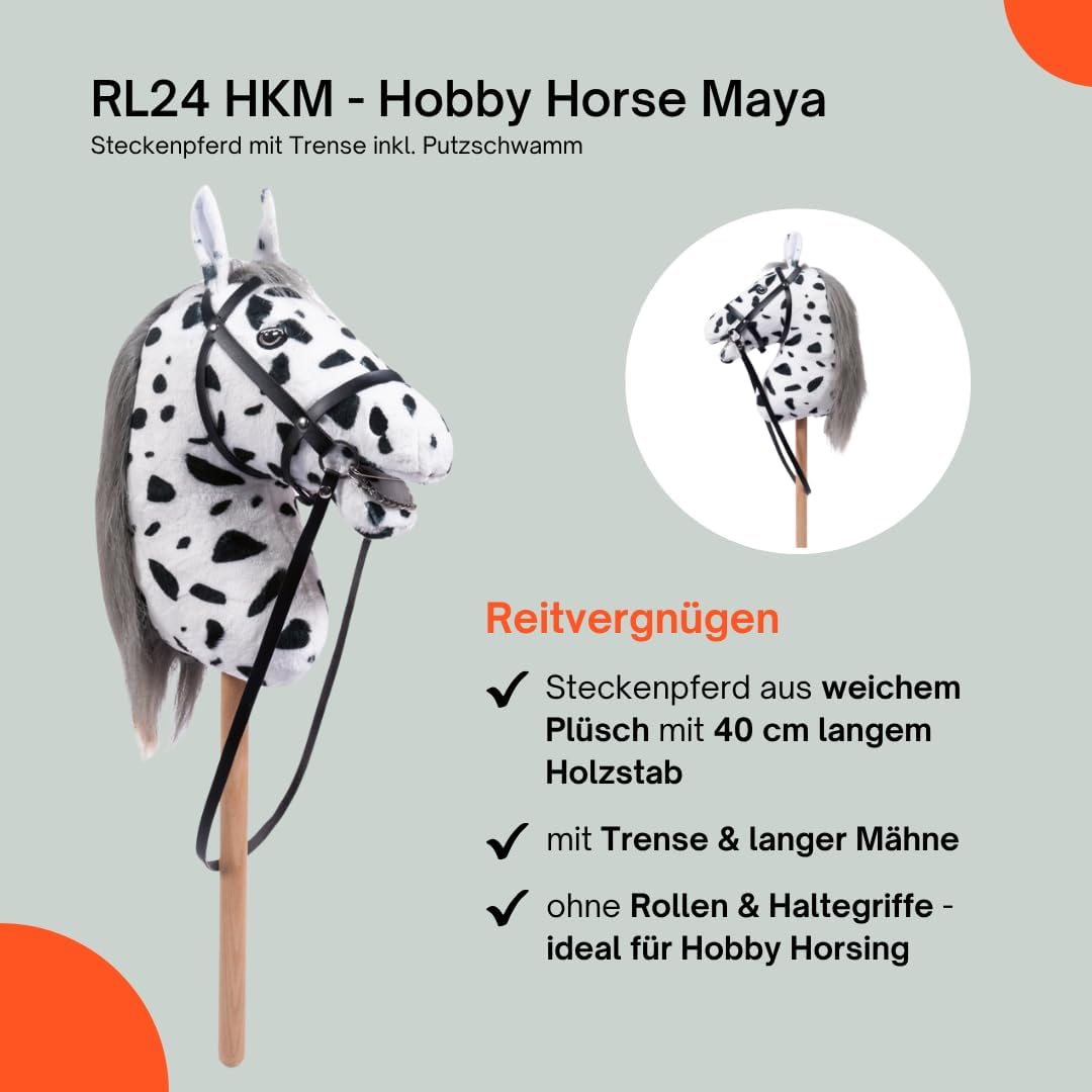 Hobby Horse Maya inkl. Putzschwamm & Trense, Maja (Weiss)