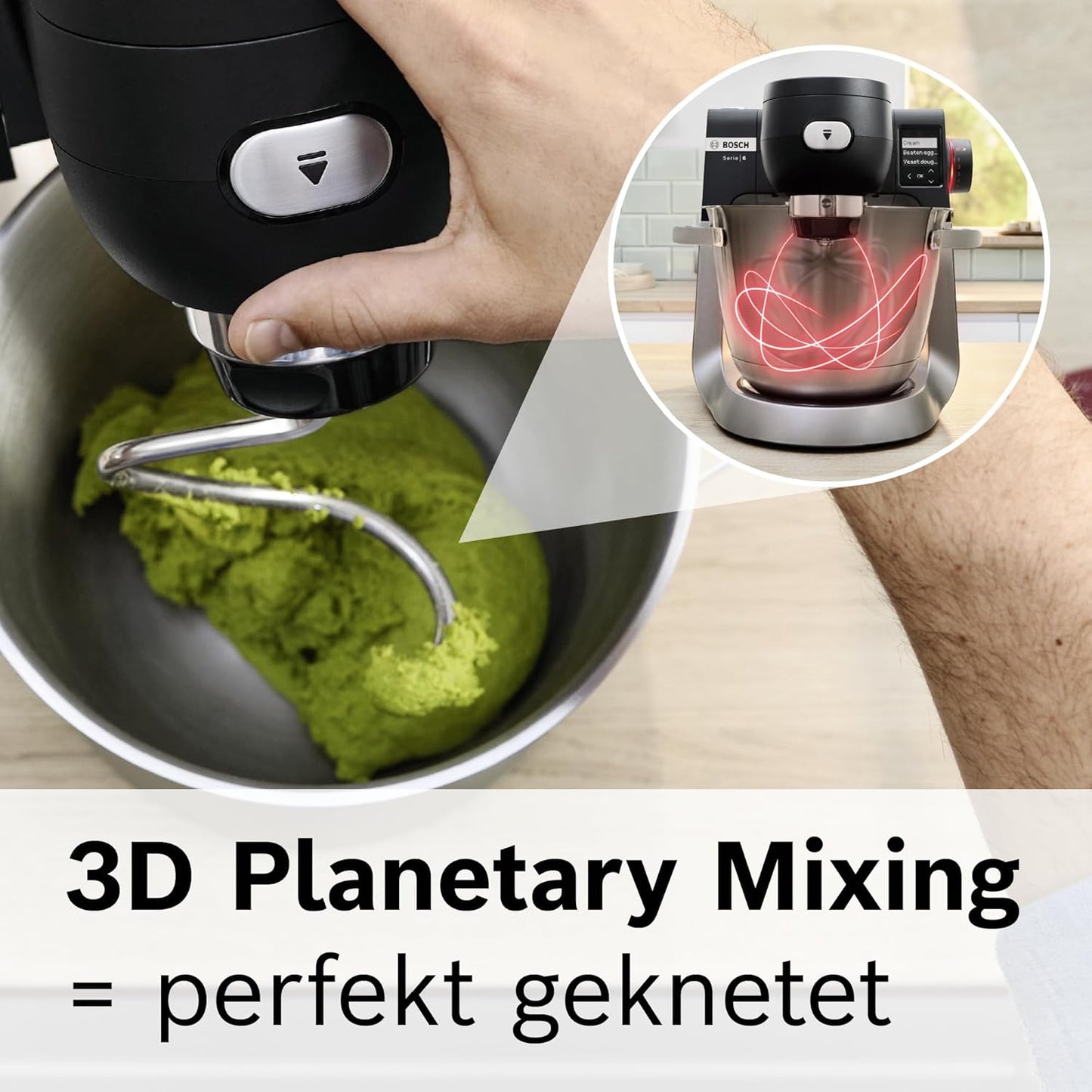 Küchenmaschine Serie 6 mit 7 Automatikprogrammen, Durchlaufschnitzler Schwarz