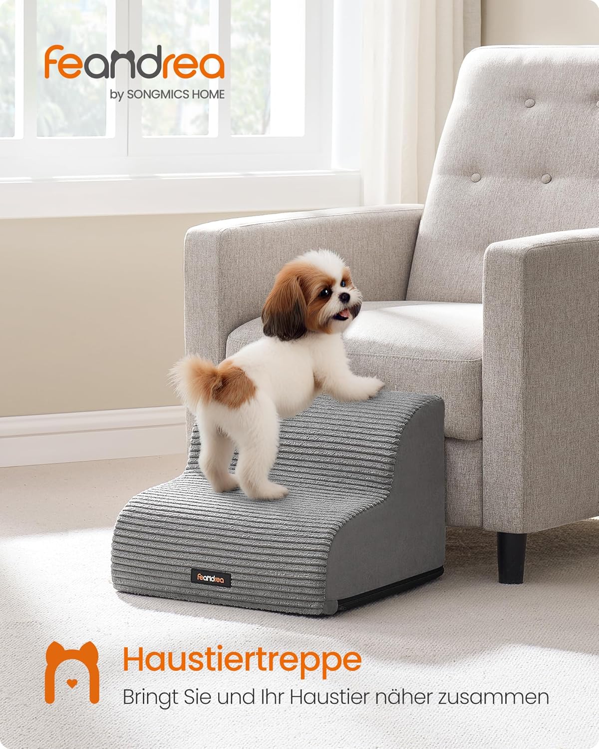 Haustiertreppe mit 2 Stufen, abnehmbarer Bezug, 2 Stufen (40T cm)