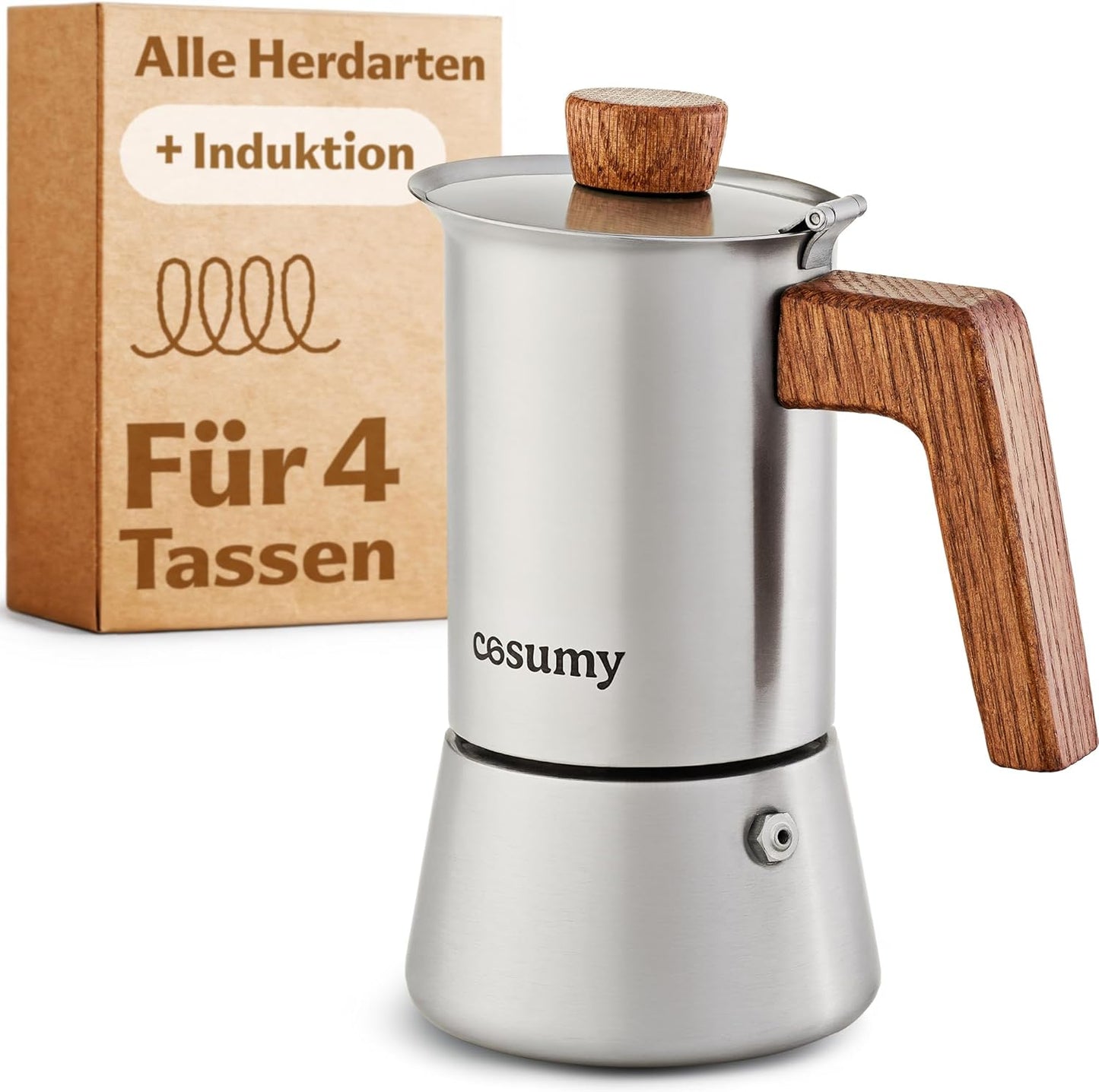 Espressokocher für 4 Tassen, 4 Tassen (200ml)
