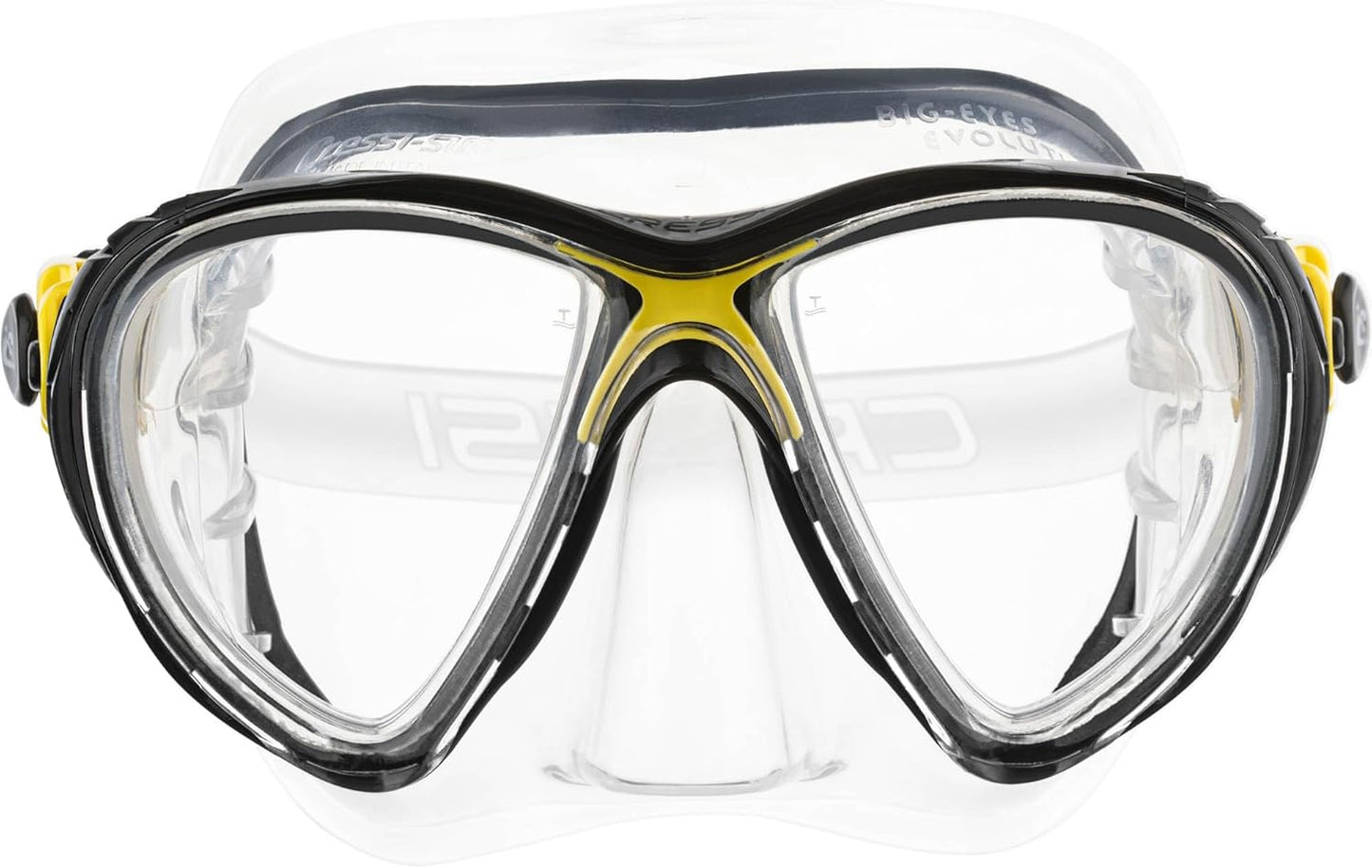 Big Eyes Evolution Tauchermaske, Big Eyes Evolution High Quality Mask, Transparent/Gelb
