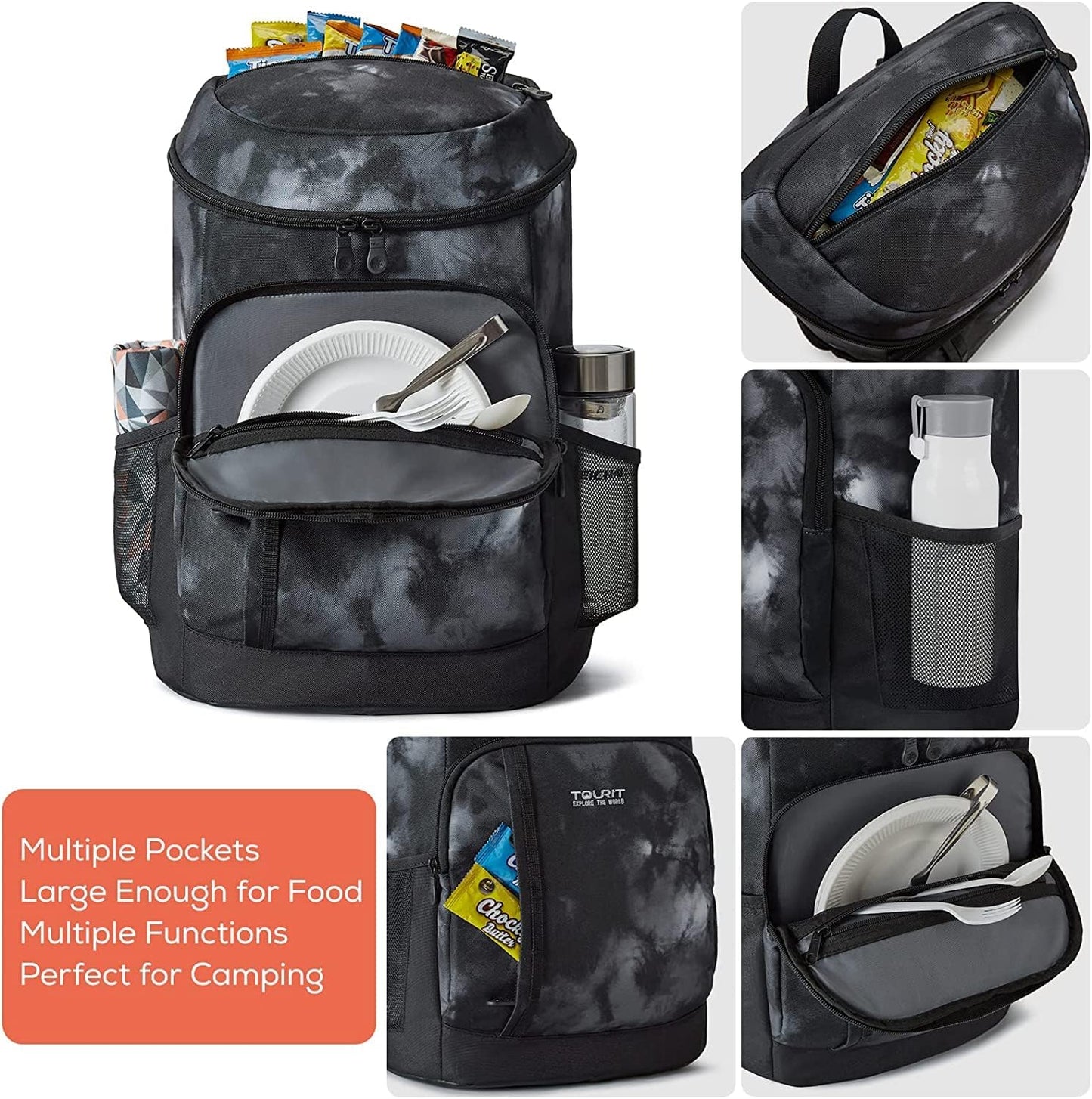 Kühlrucksack, Batik Schwarz