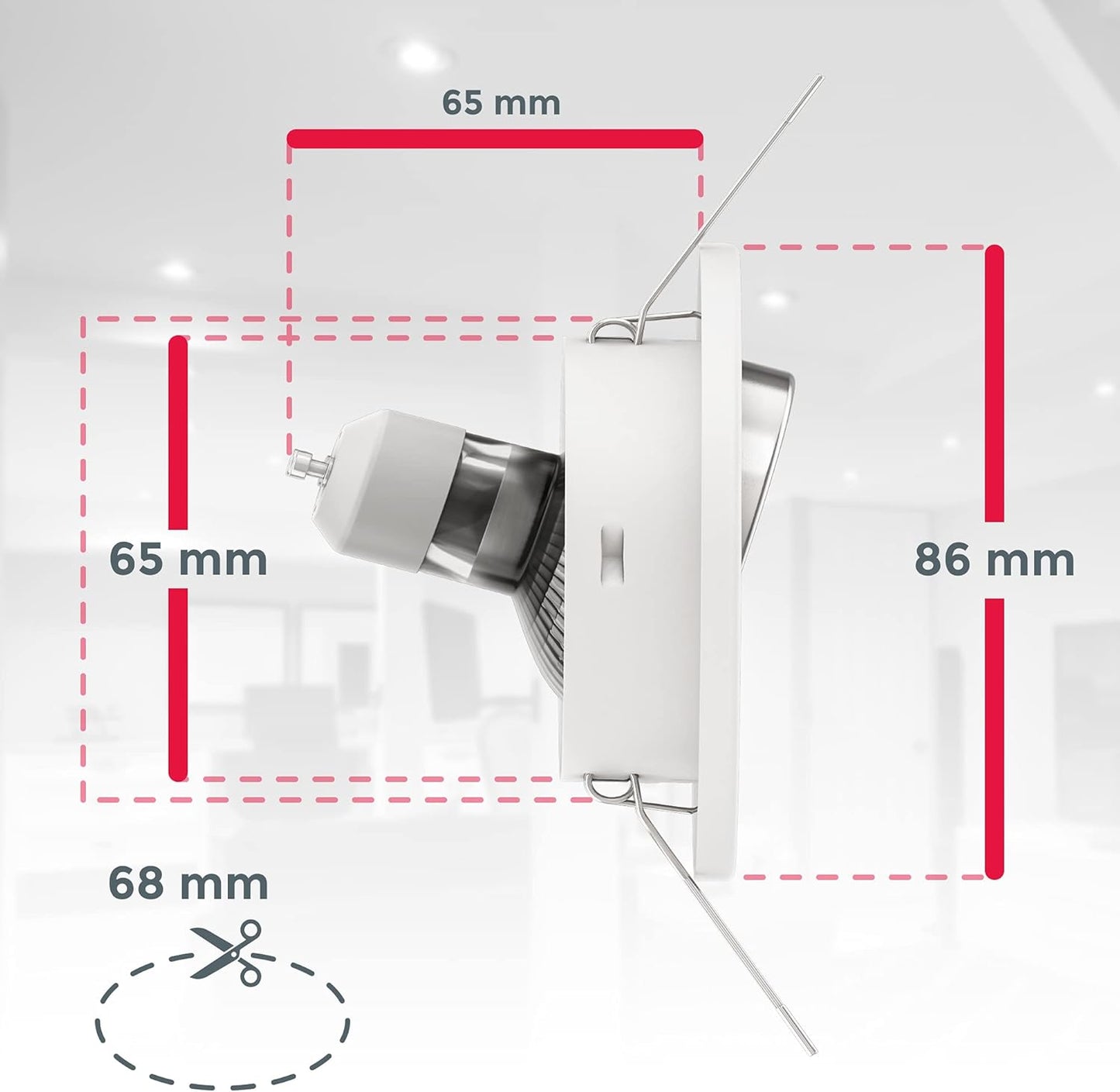 6er Set Einbaustrahler, 3 Watt ; 6er Set ; Weiss