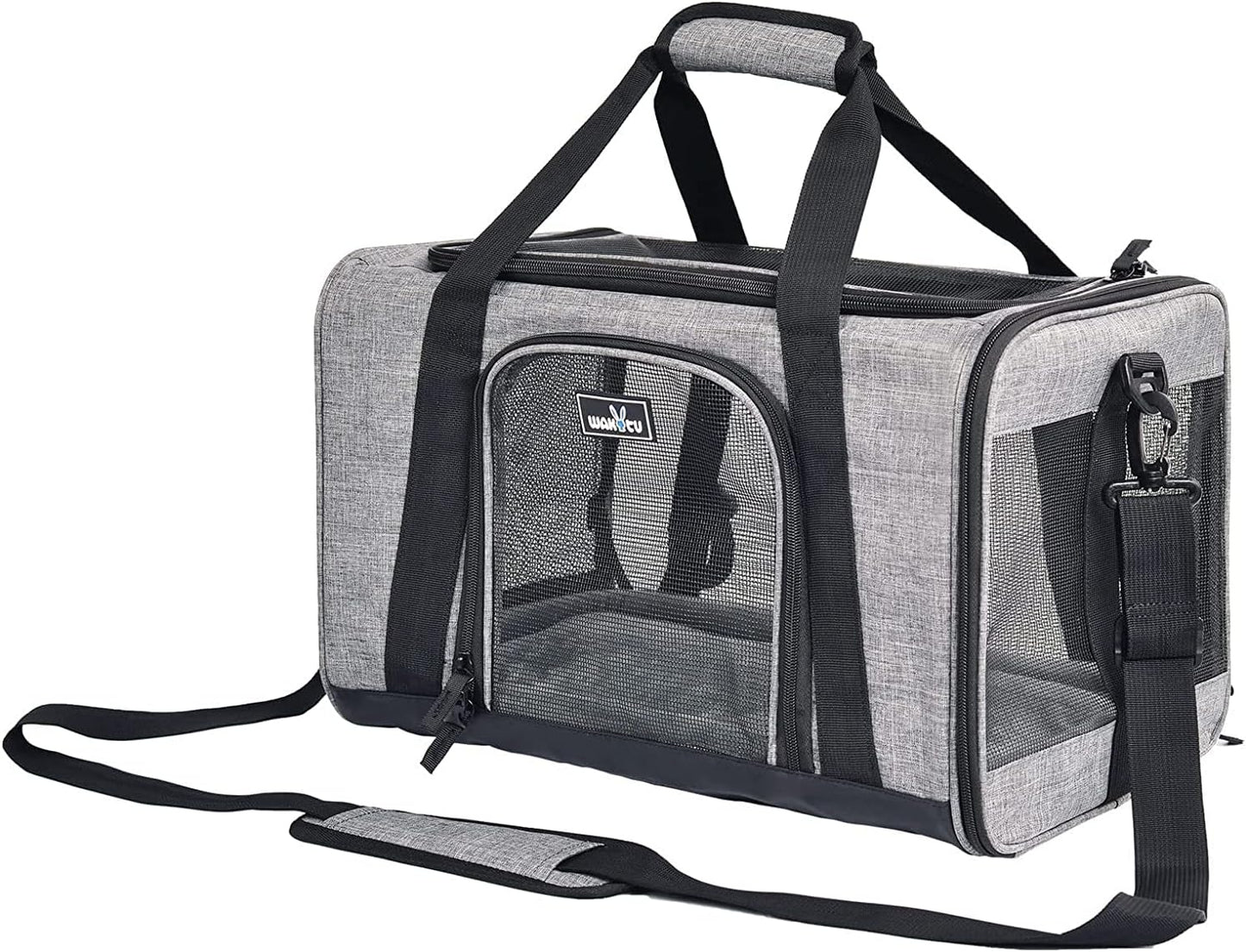 Transportbox für Hunde und Katzen, M Grau
