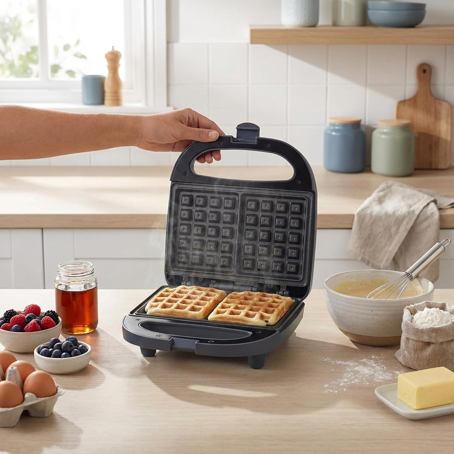 Mellow Waffeleisen mit Antihaftplatten