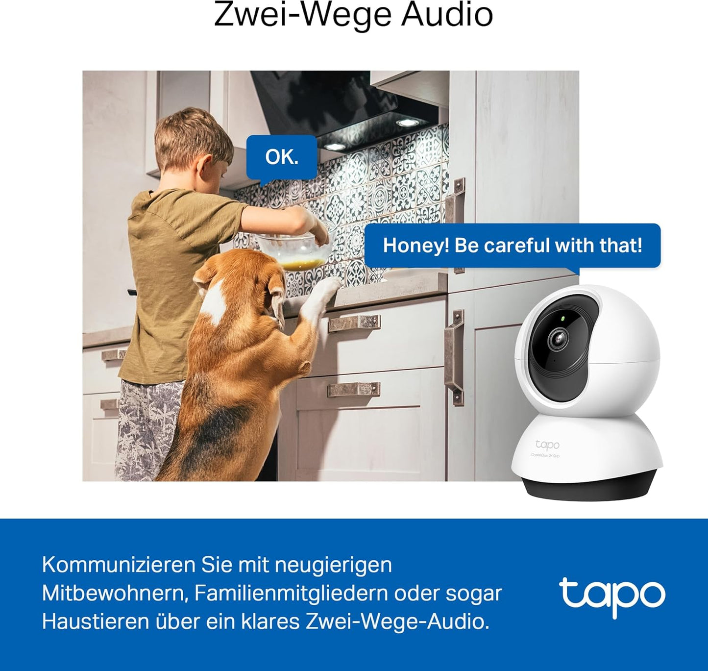 360°-WLAN-Überwachungskamera, 4MP