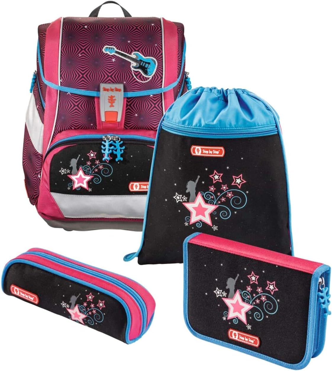 Ergonomisches Popstar Schulranzen-Set, Blau