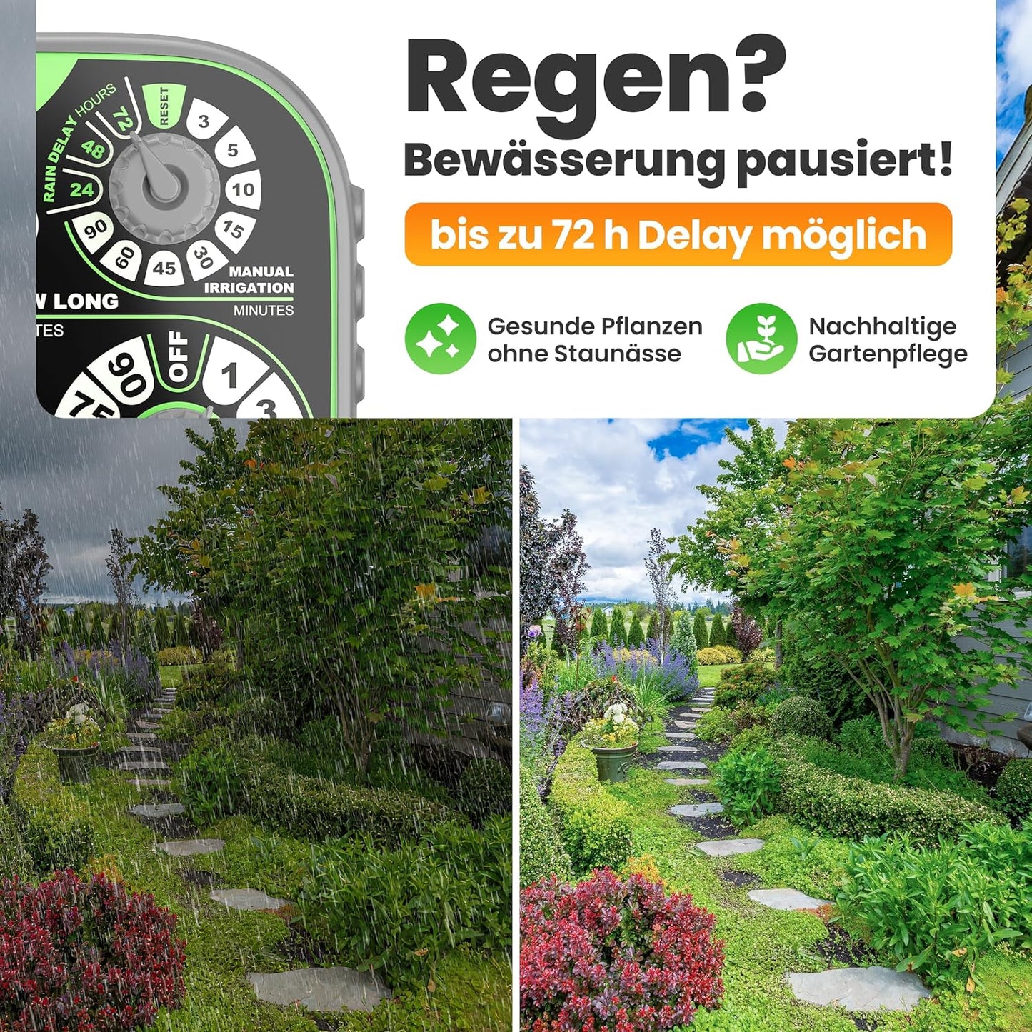 Bewässerungscomputer mit Regenverzögerung