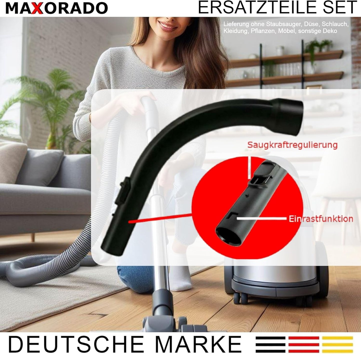 Teleskoprohr mit Griff für Miele Staubsauger